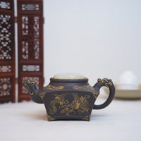 *New Product* [Long Yue Feng Ming] Raw Mineral Black Material Gold Sand Shi Lai Run Purple Clay Teapot