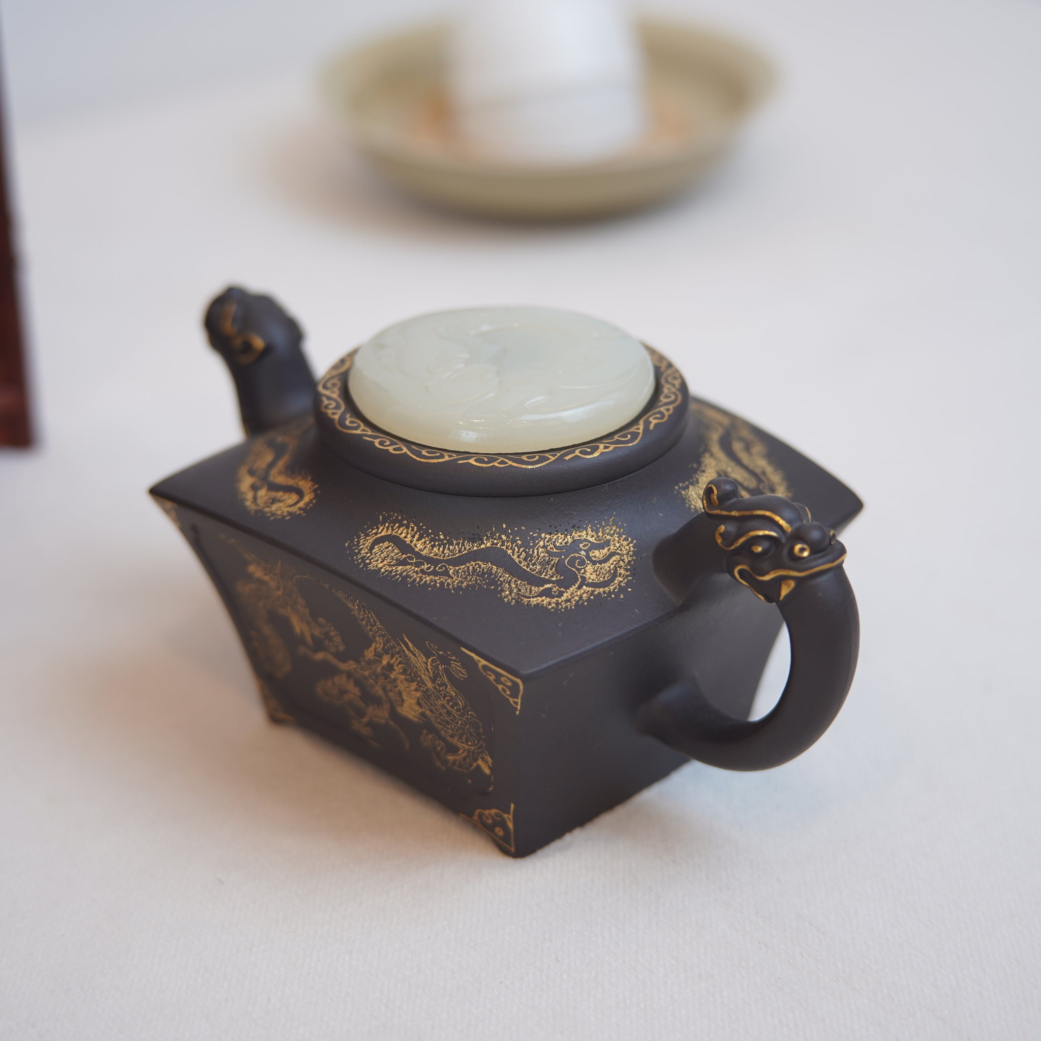 *New Product* [Long Yue Feng Ming] Raw Mineral Black Material Gold Sand Shi Lai Run Purple Clay Teapot