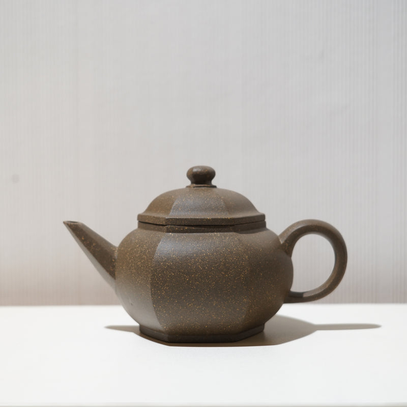 【六方水平】青灰段泥紫砂茶壺