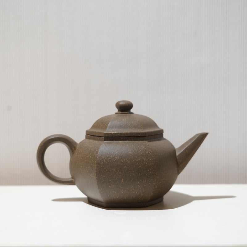 【六方水平】青灰段泥紫砂茶壺