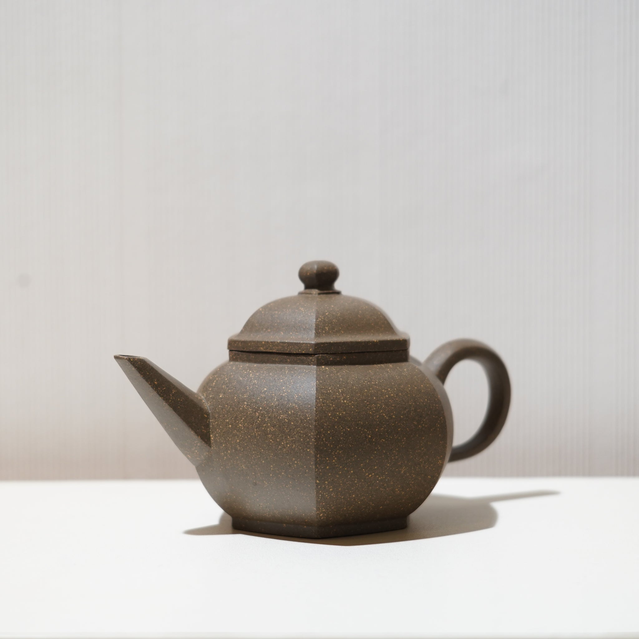 【六方水平】青灰段泥紫砂茶壺