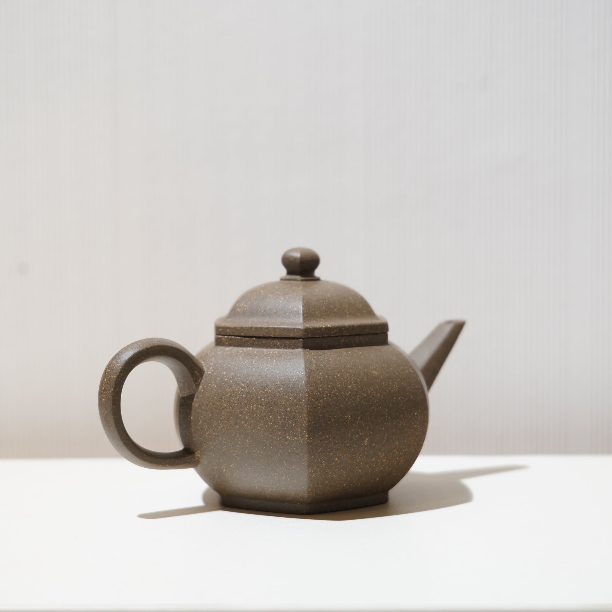 【六方水平】青灰段泥紫砂茶壺