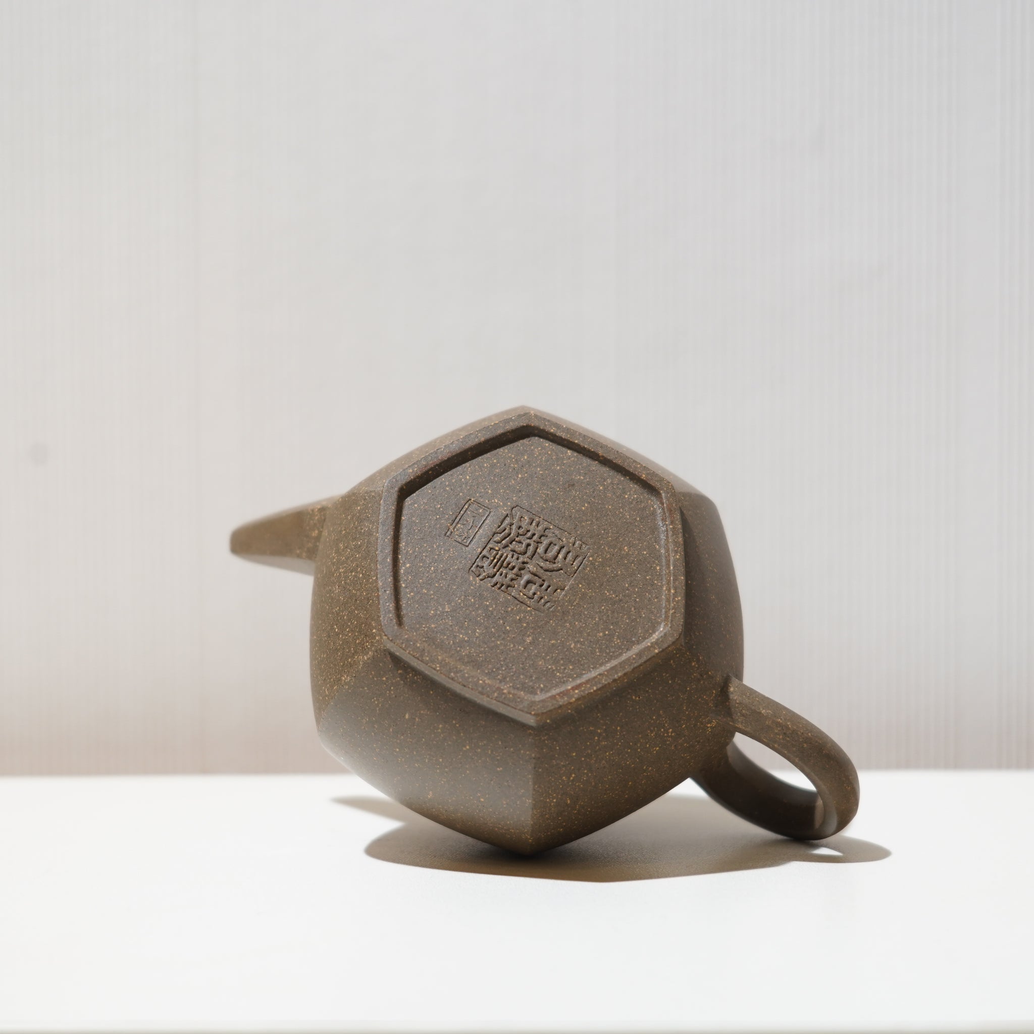 【六方水平】青灰段泥紫砂茶壺