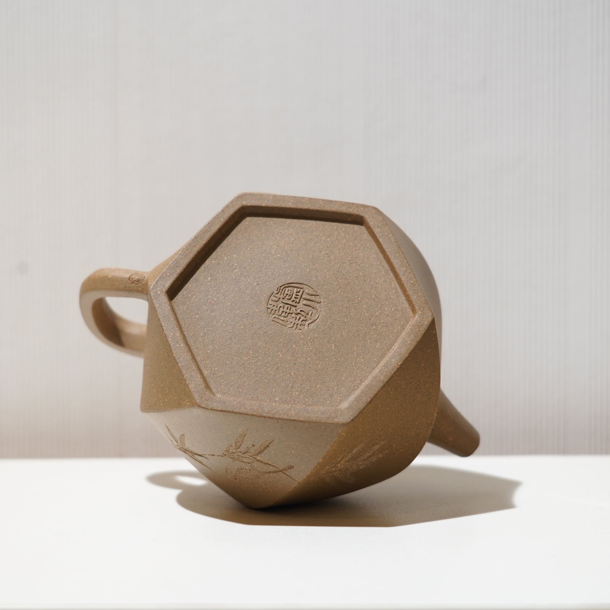 【六方竹韻】段泥雕刻紫砂茶壺