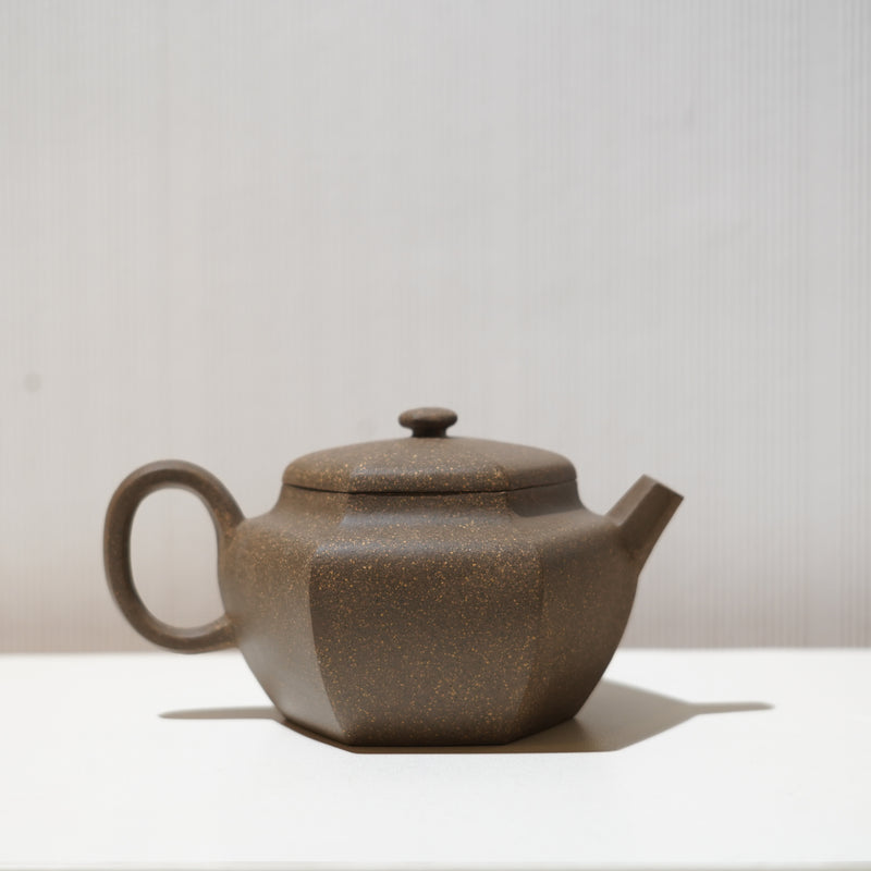 【六方玲瓏】青灰段泥紫砂茶壺