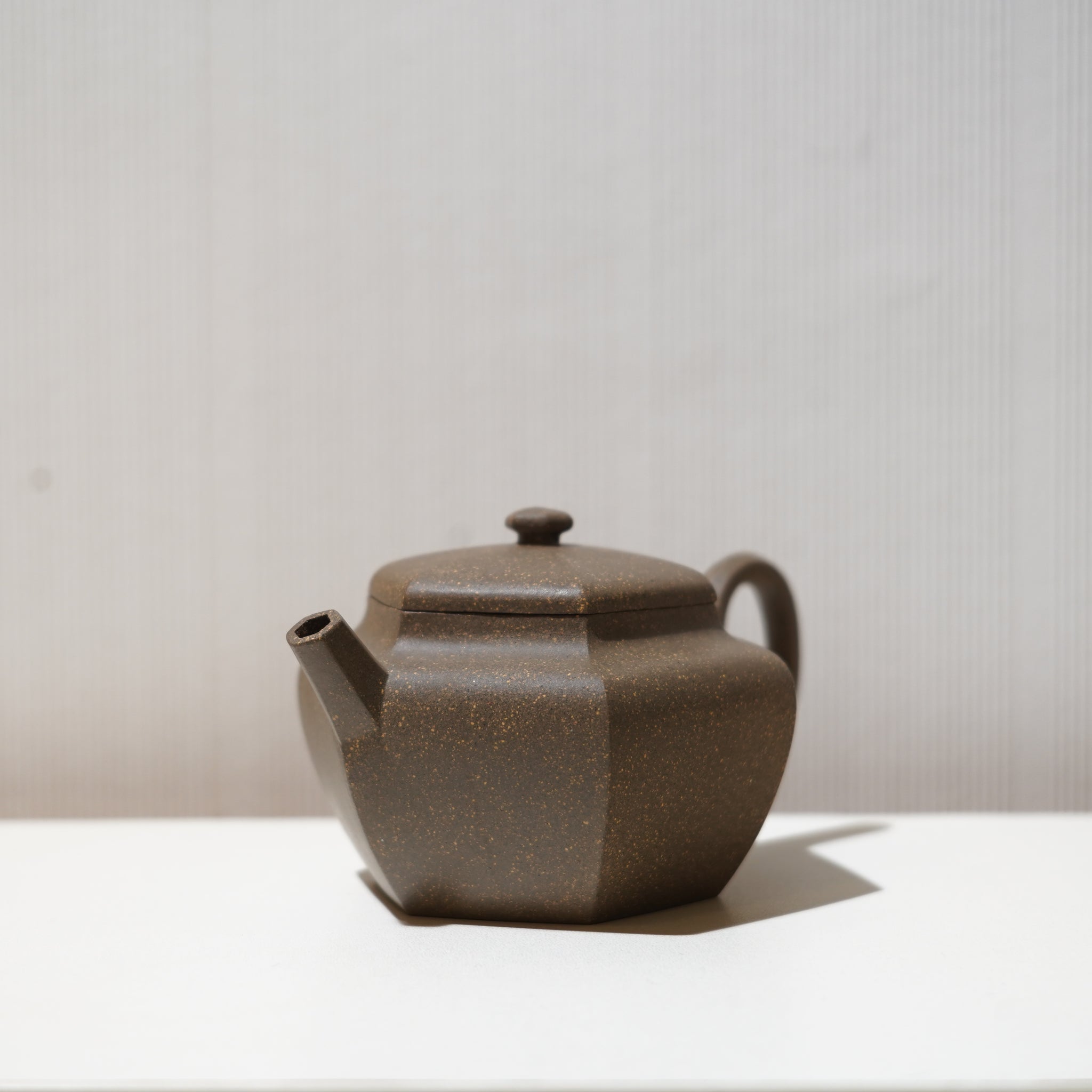 【六方玲瓏】青灰段泥紫砂茶壺