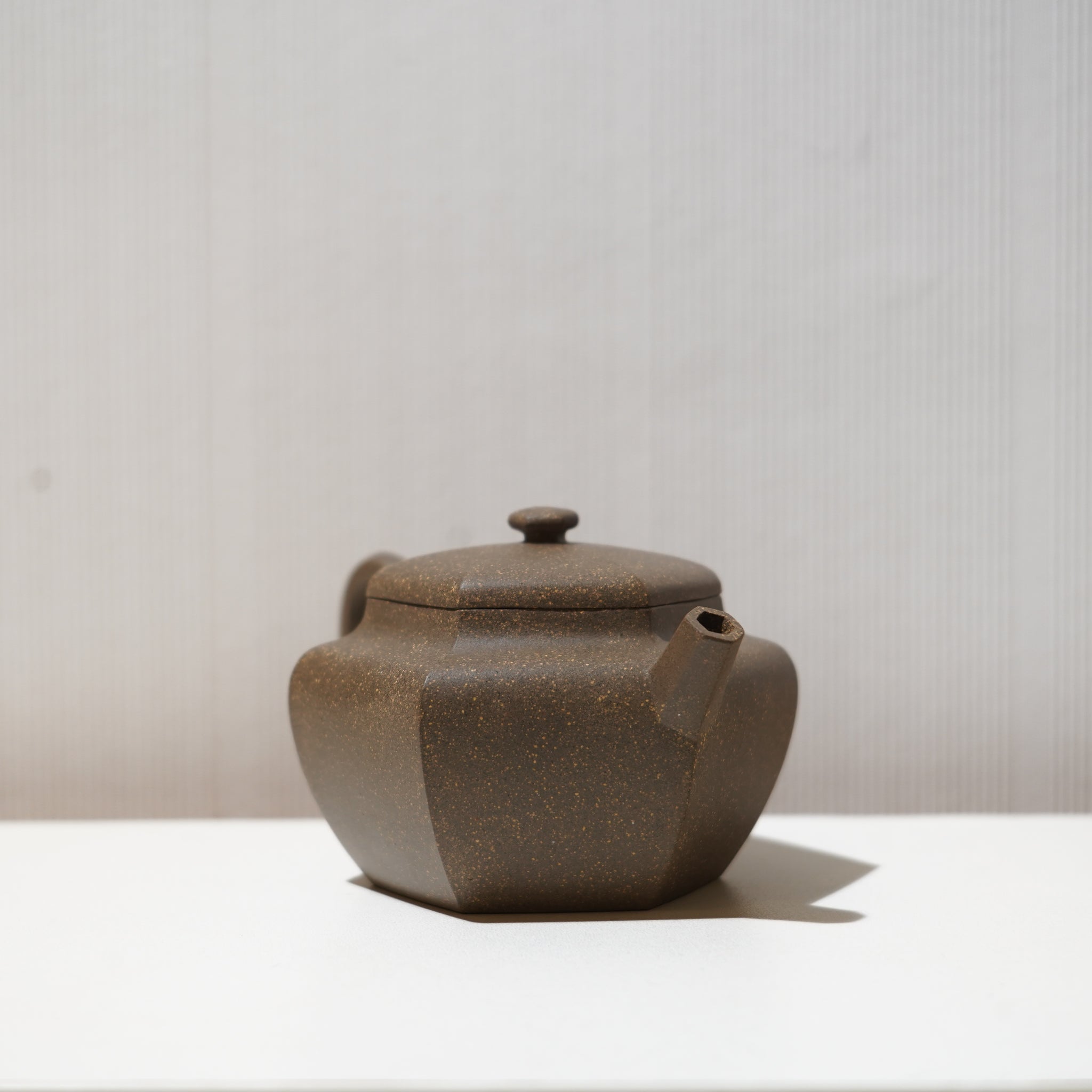 【六方玲瓏】青灰段泥紫砂茶壺