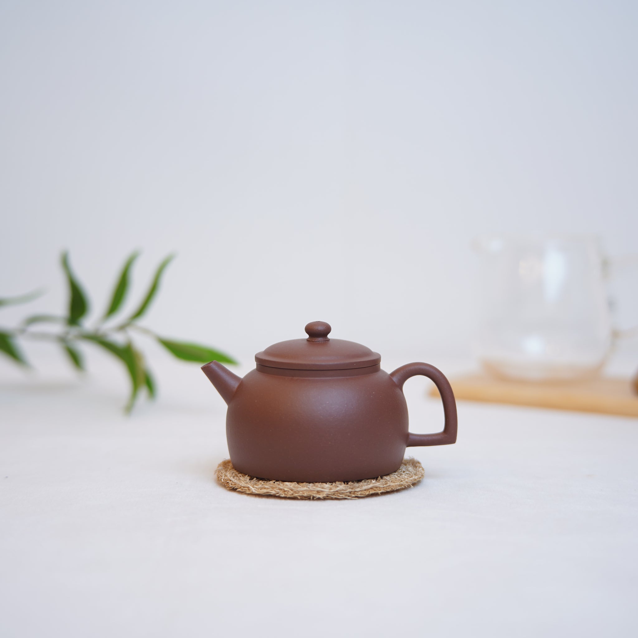 *New Product* [Zhongfang Round Pot] Fully Handmade Raw Mineral Purple Clay Teapot