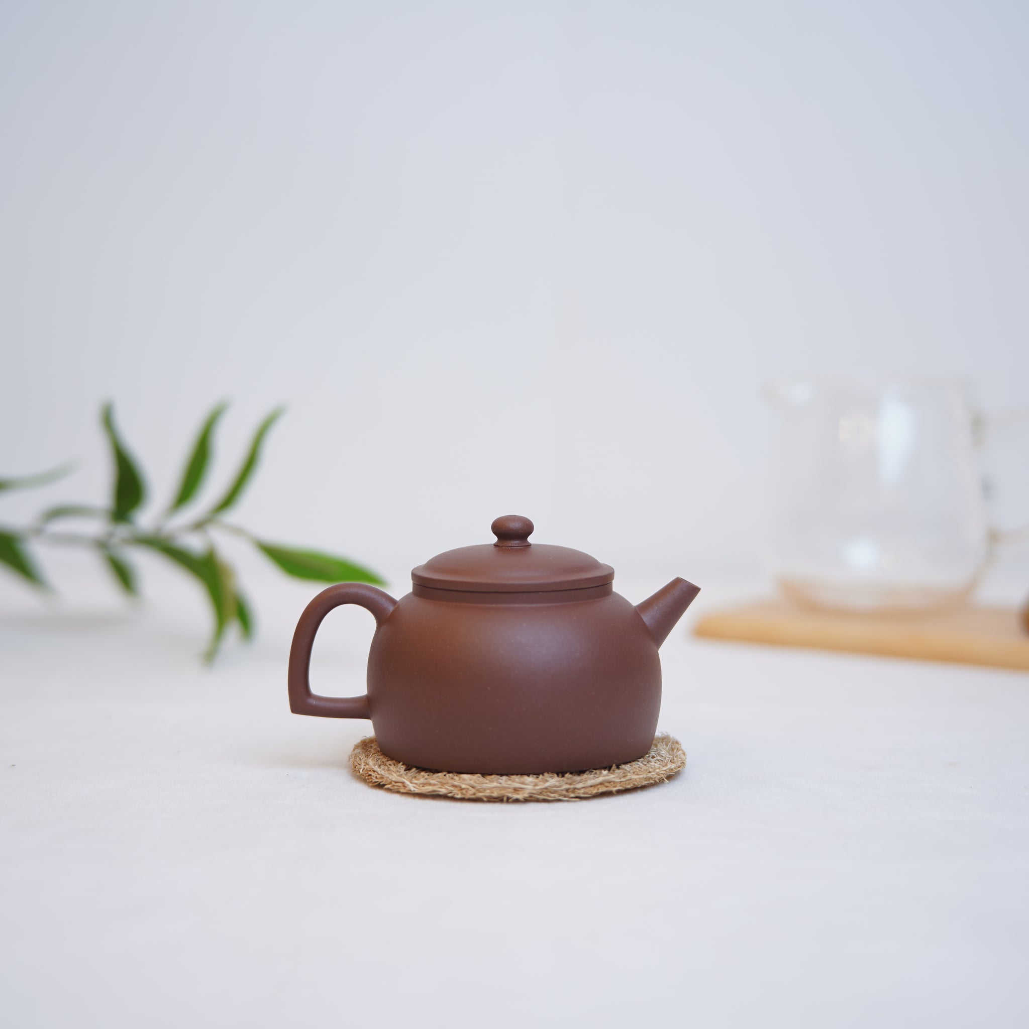 *New Product* [Zhongfang Round Pot] Fully Handmade Raw Mineral Purple Clay Teapot