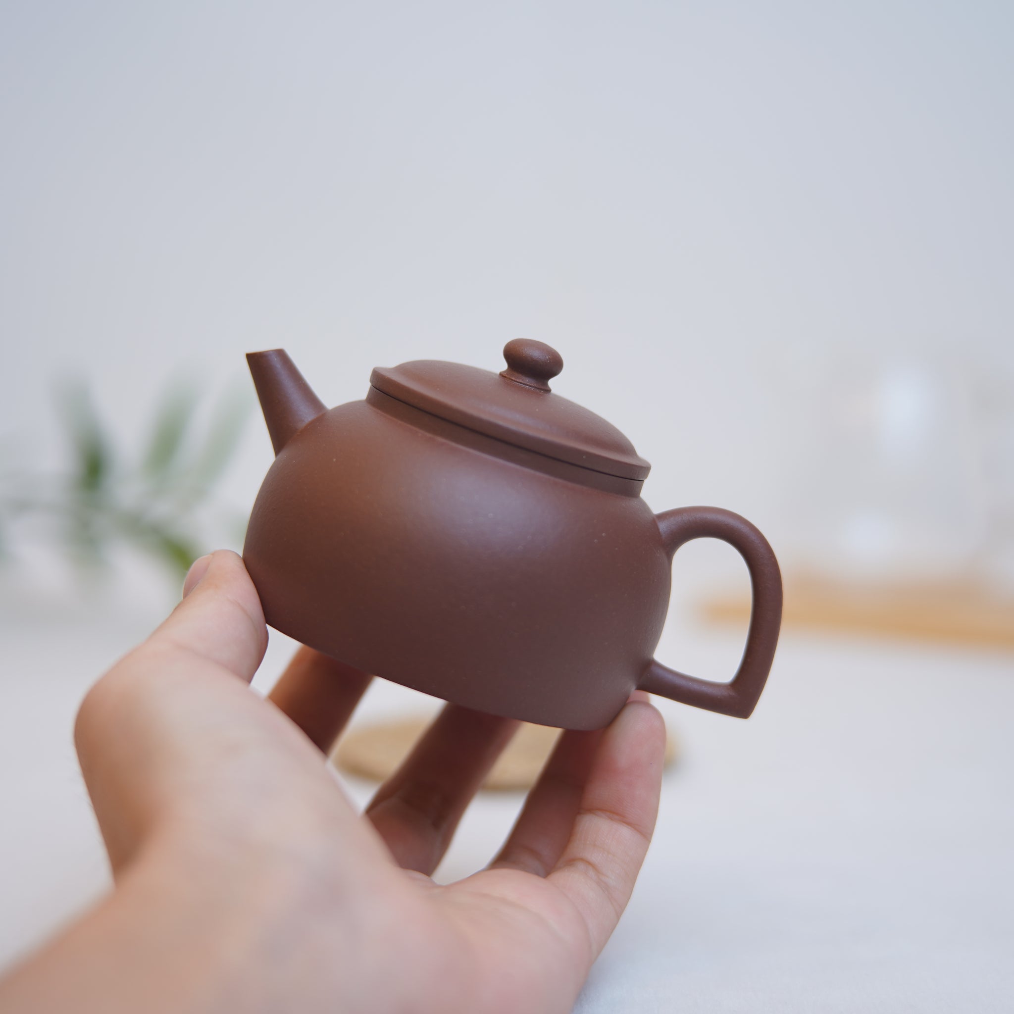 *New Product* [Zhongfang Round Pot] Fully Handmade Raw Mineral Purple Clay Teapot