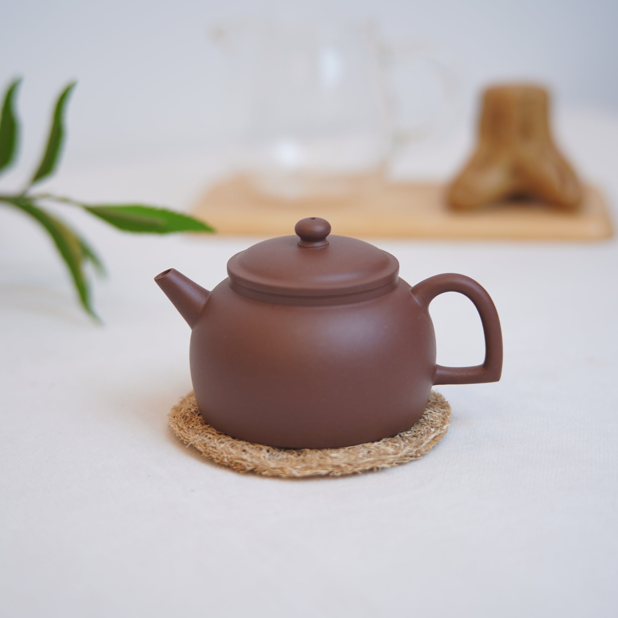 *New Product* [Zhongfang Round Pot] Fully Handmade Raw Mineral Purple Clay Teapot