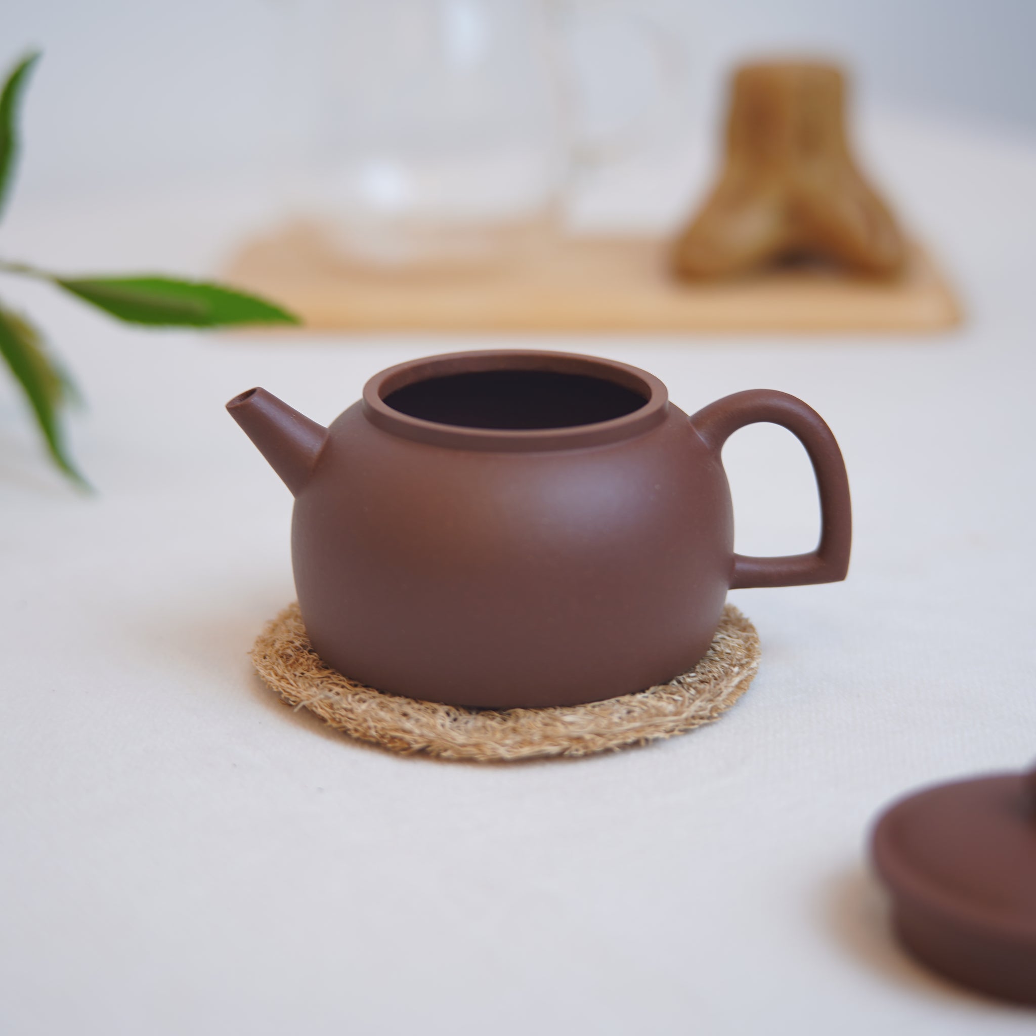 *New Product* [Zhongfang Round Pot] Fully Handmade Raw Mineral Purple Clay Teapot