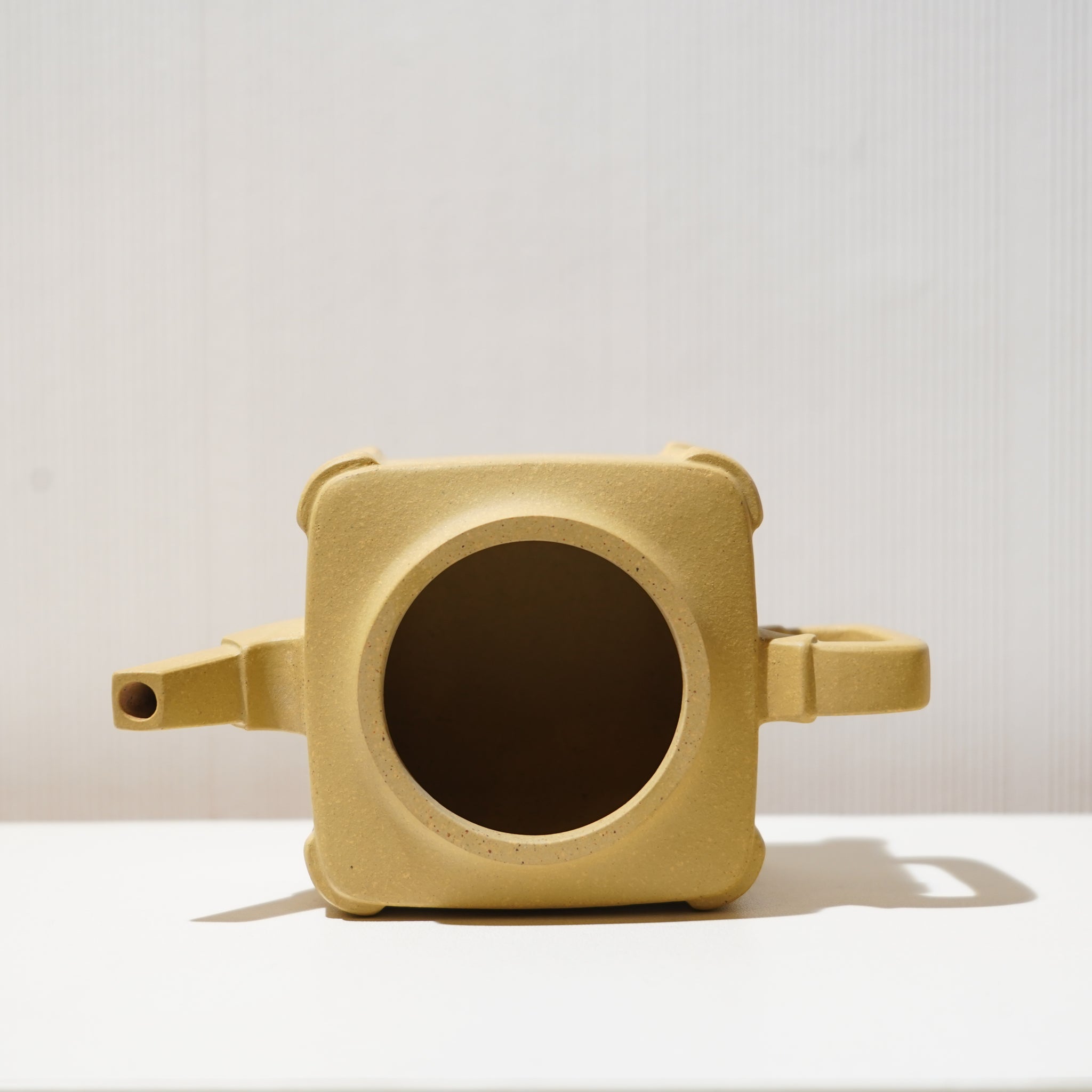 【四方】段泥雕刻紫砂茶壺