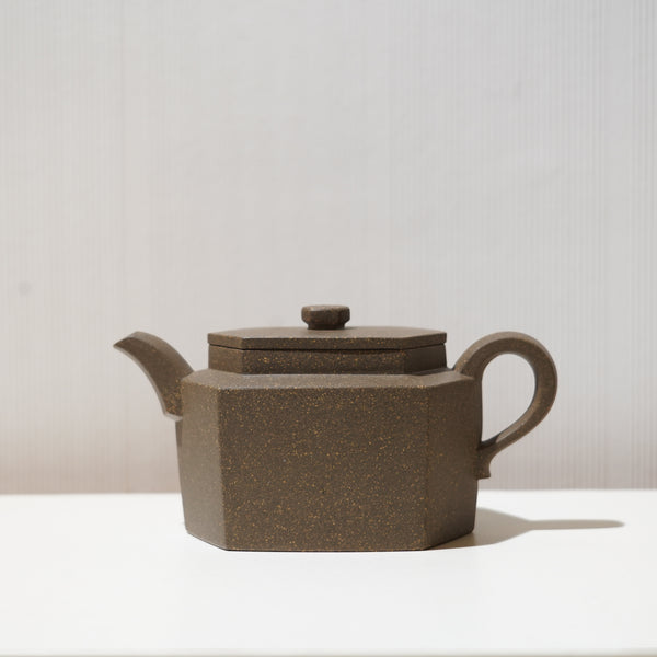 【長六方】青灰段泥紫砂茶壺
