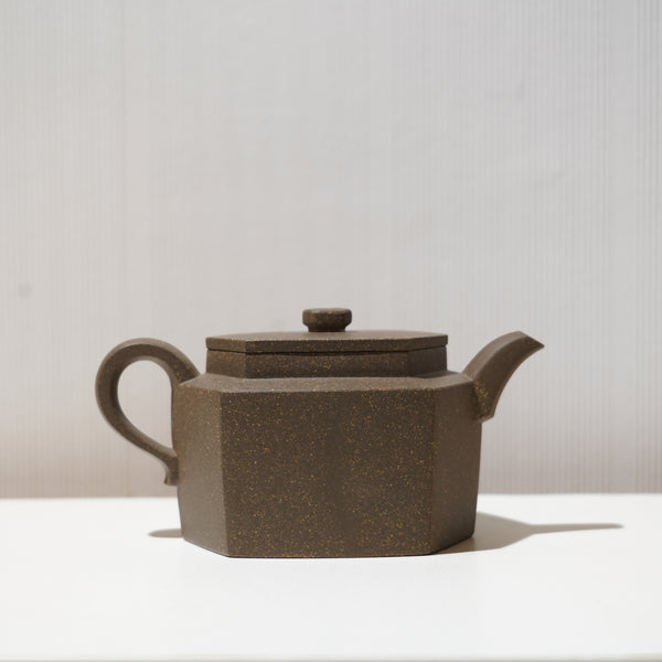 【長六方】青灰段泥紫砂茶壺