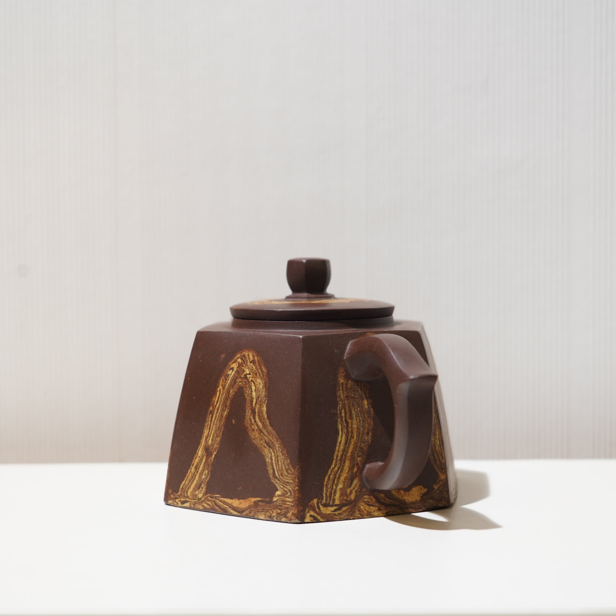 【絞泥六方】紫泥絞泥紫砂茶壺