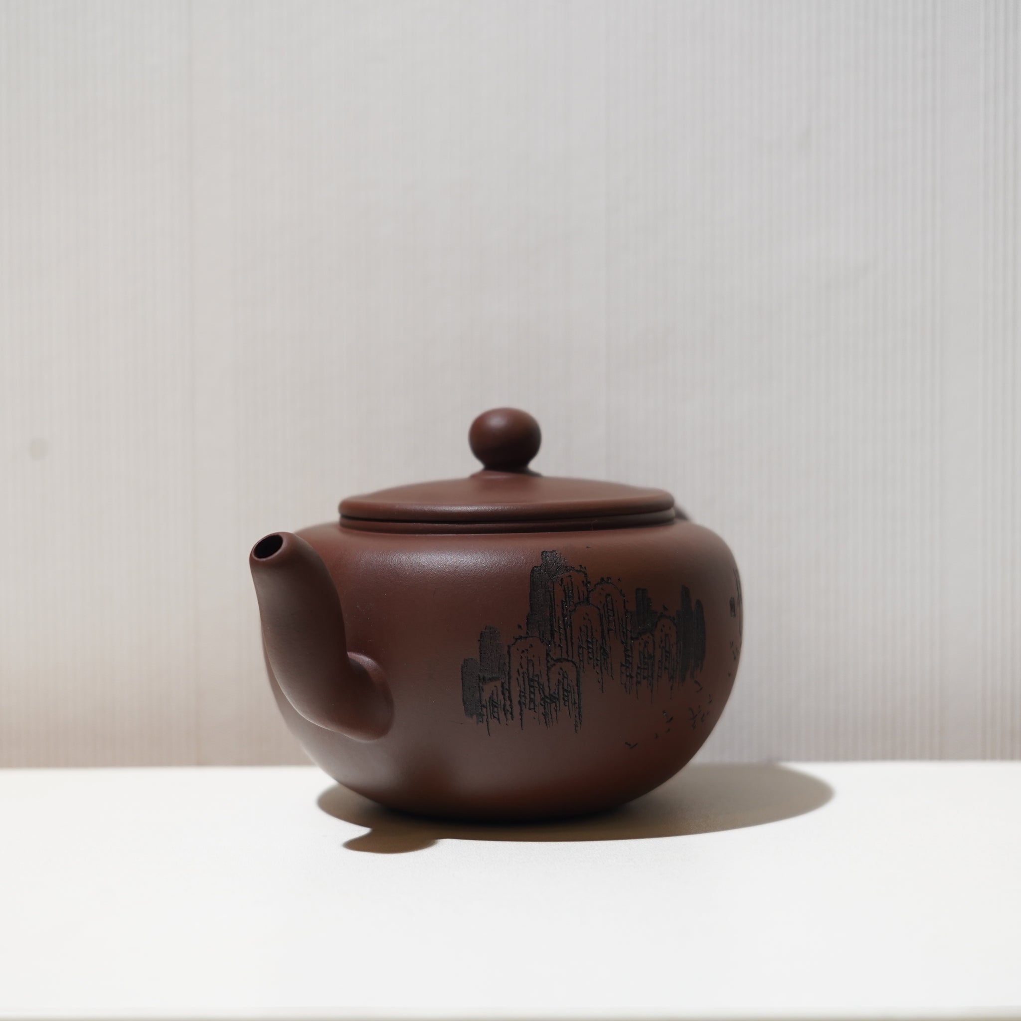 【一粒珠】原礦紫泥刻畫紫砂茶壺