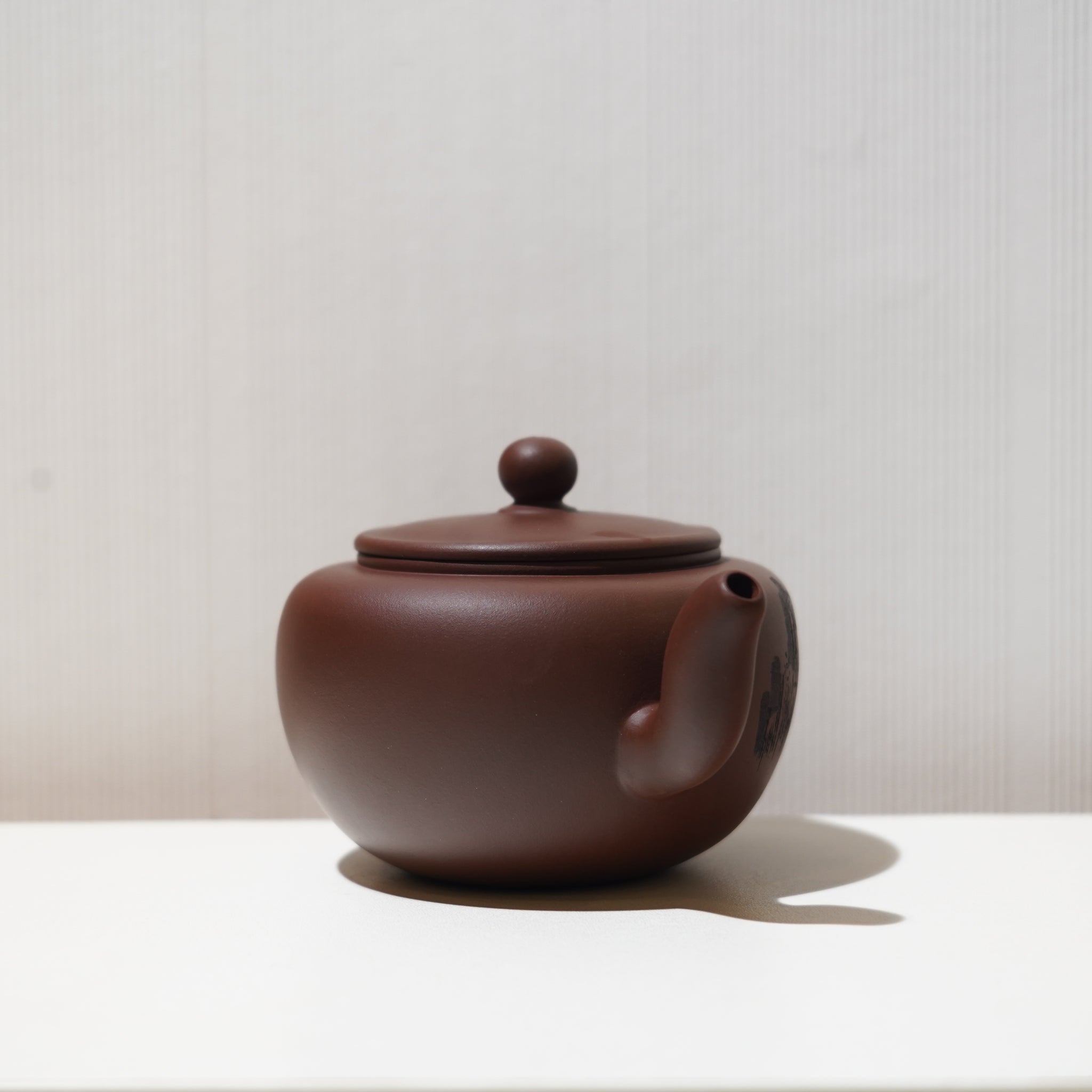 【一粒珠】原礦紫泥刻畫紫砂茶壺