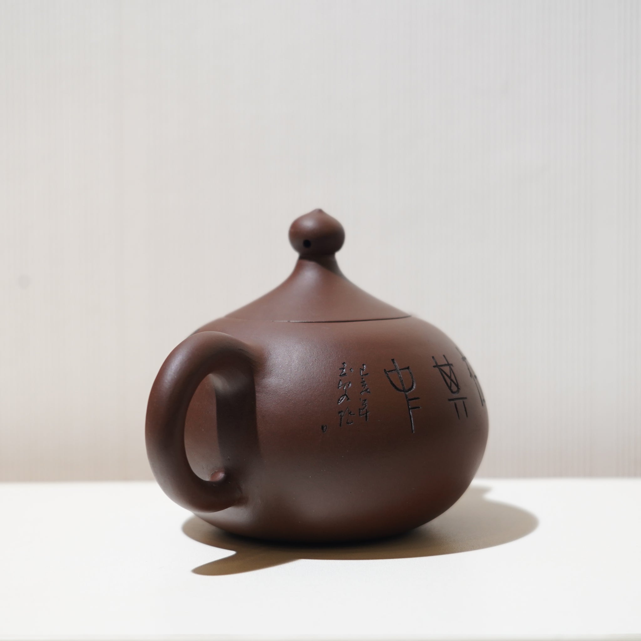 【頂珠】紫泥刻畫紫砂茶壺