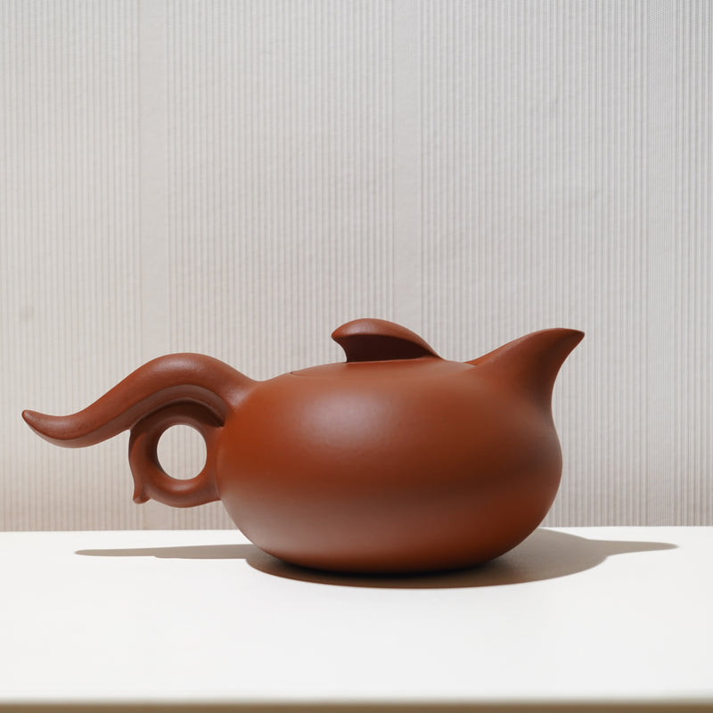 【鳳羽】降坡泥簡意紫砂茶壺
