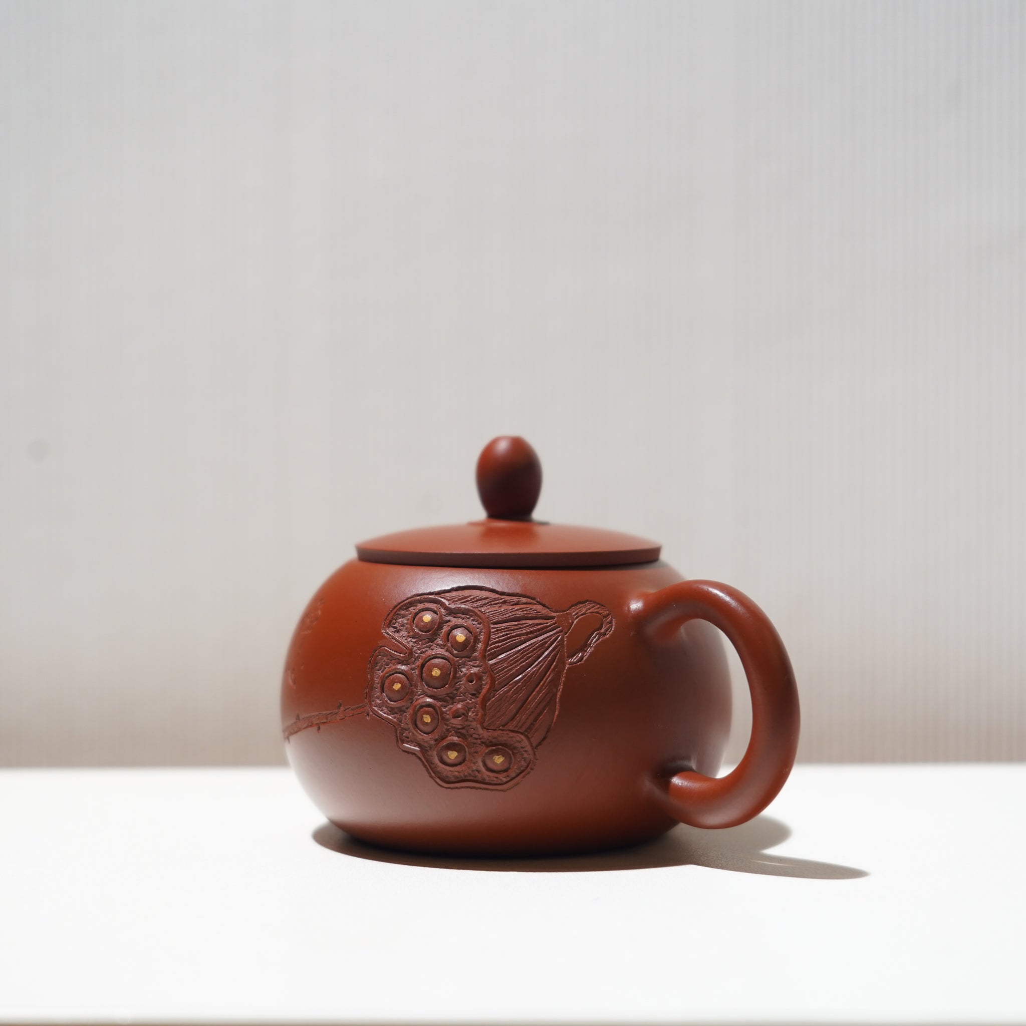 【西施】朱泥刻畫紫砂茶壺