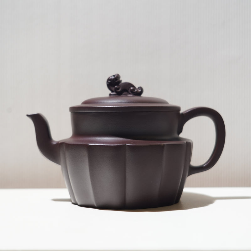 【獅尊】紫茄泥紫砂茶壺