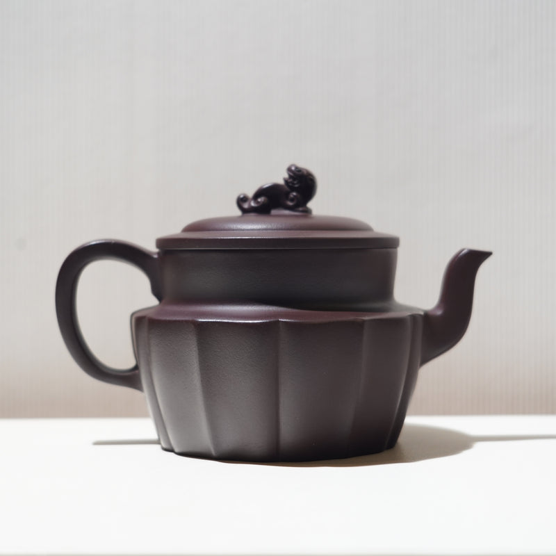 【獅尊】紫茄泥紫砂茶壺