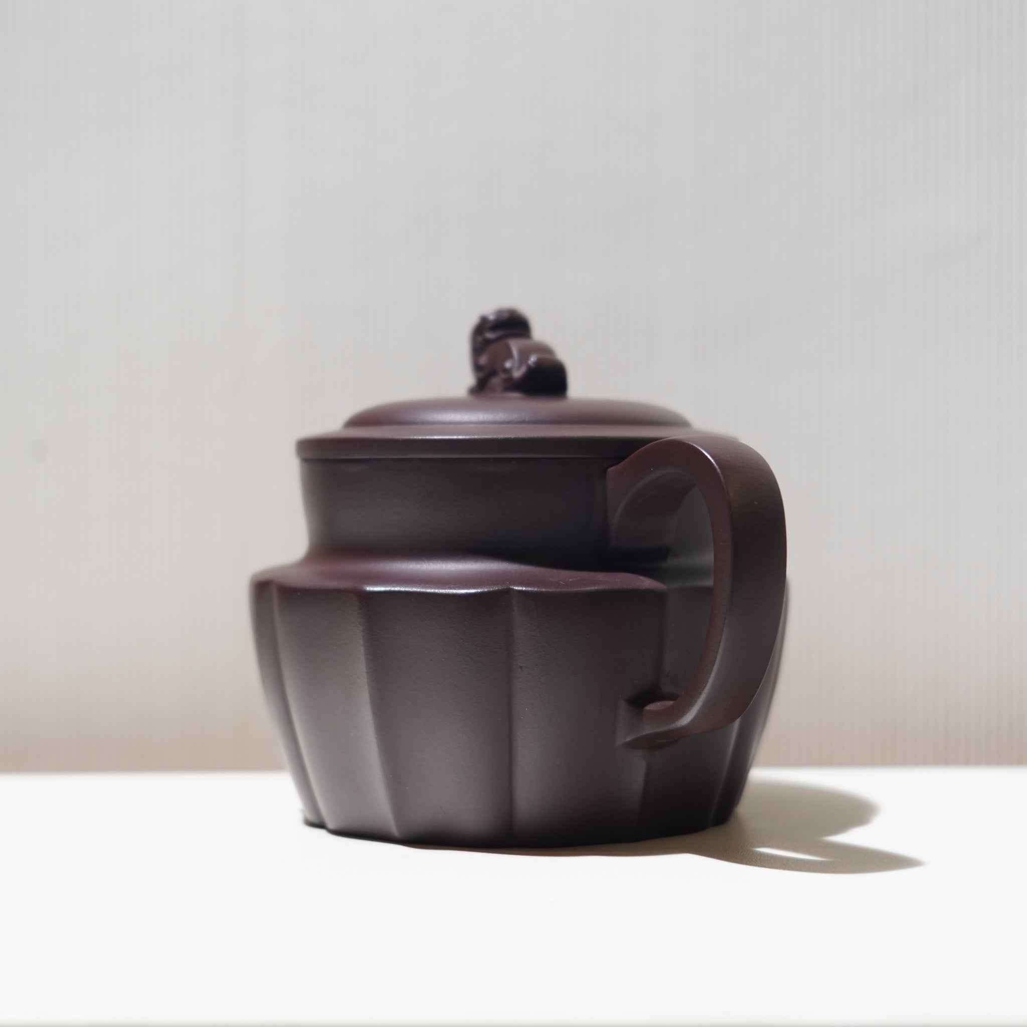 【獅尊】紫茄泥紫砂茶壺