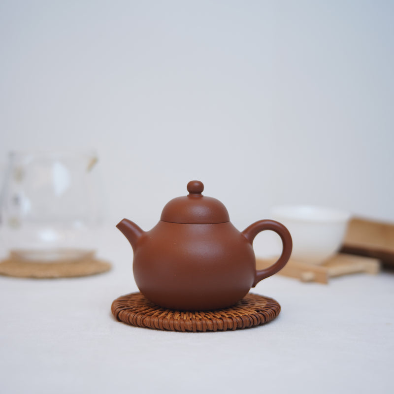 *New Product* [Yizhai Lotus Seed Pot] Fully handmade red clay imitation ancient purple clay teapot 