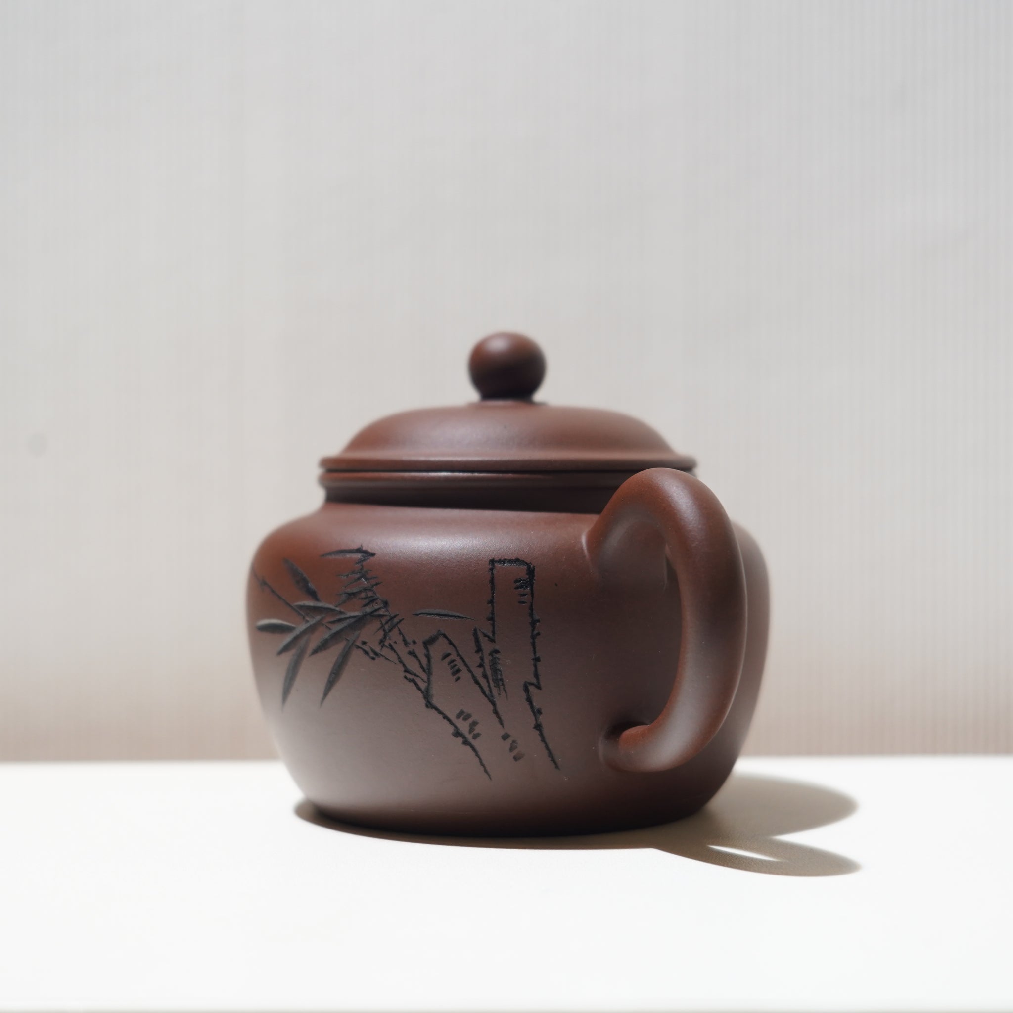 【逸趣】紫泥刻畫紫砂茶壺