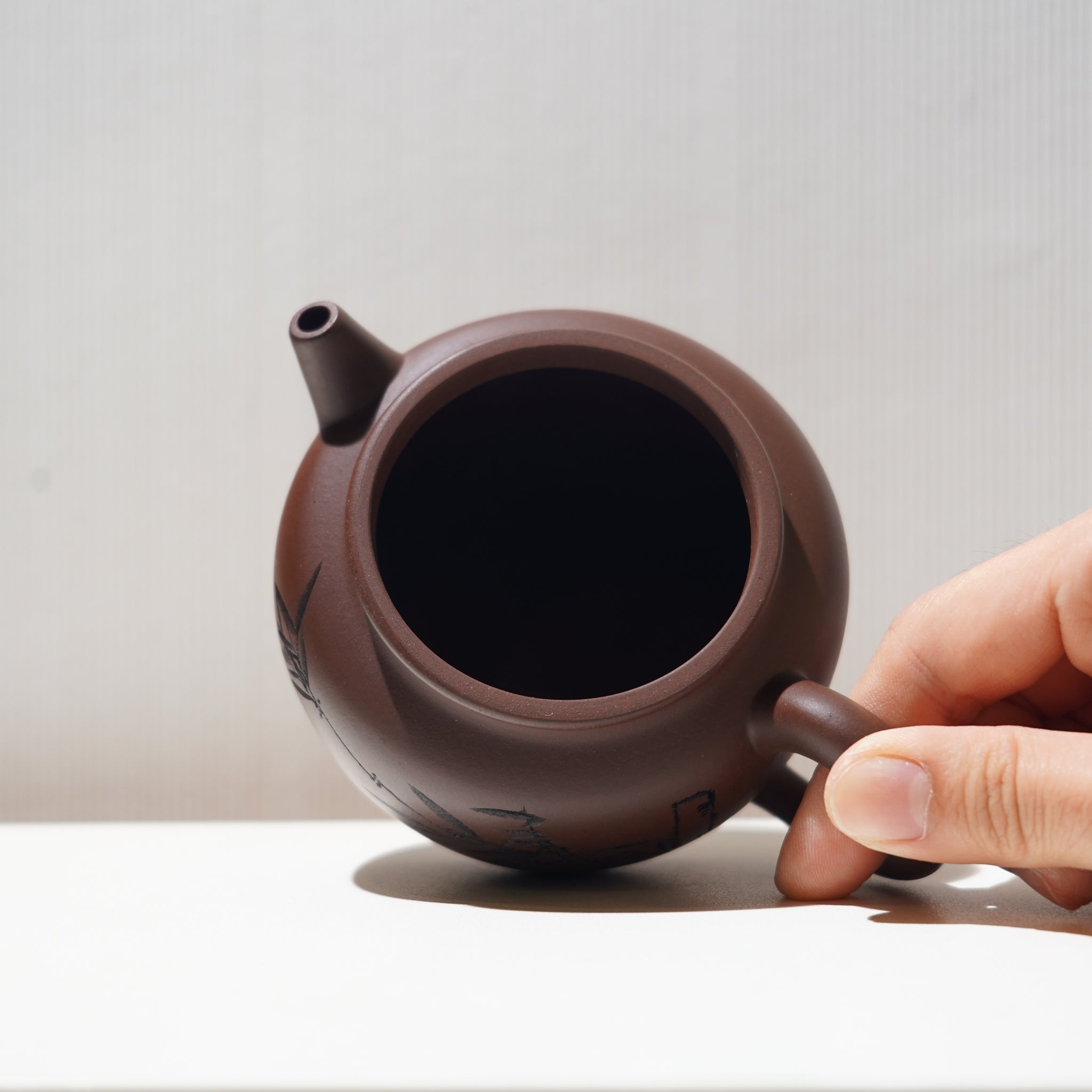 【逸趣】紫泥刻畫紫砂茶壺