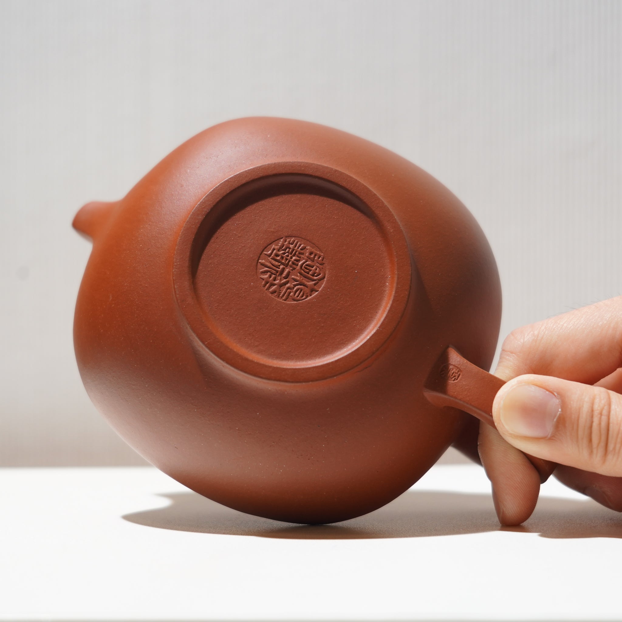 【四方虛扁】底槽清刻畫紫砂茶壺