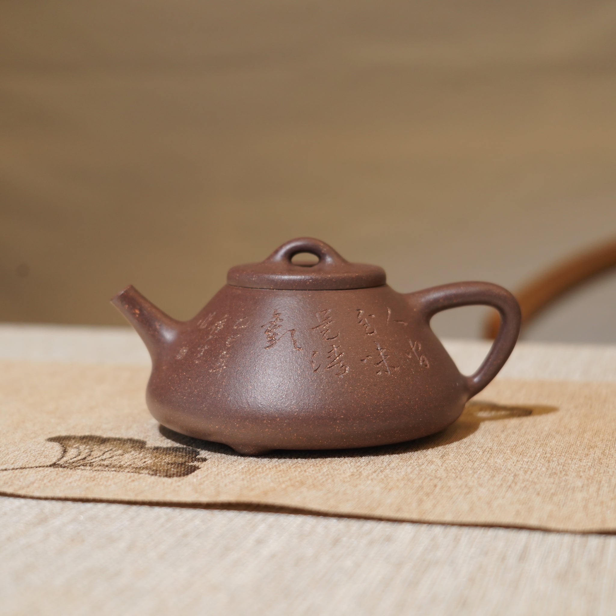 *新品*【子冶】全手工紫泥刻字畫紫砂茶壺