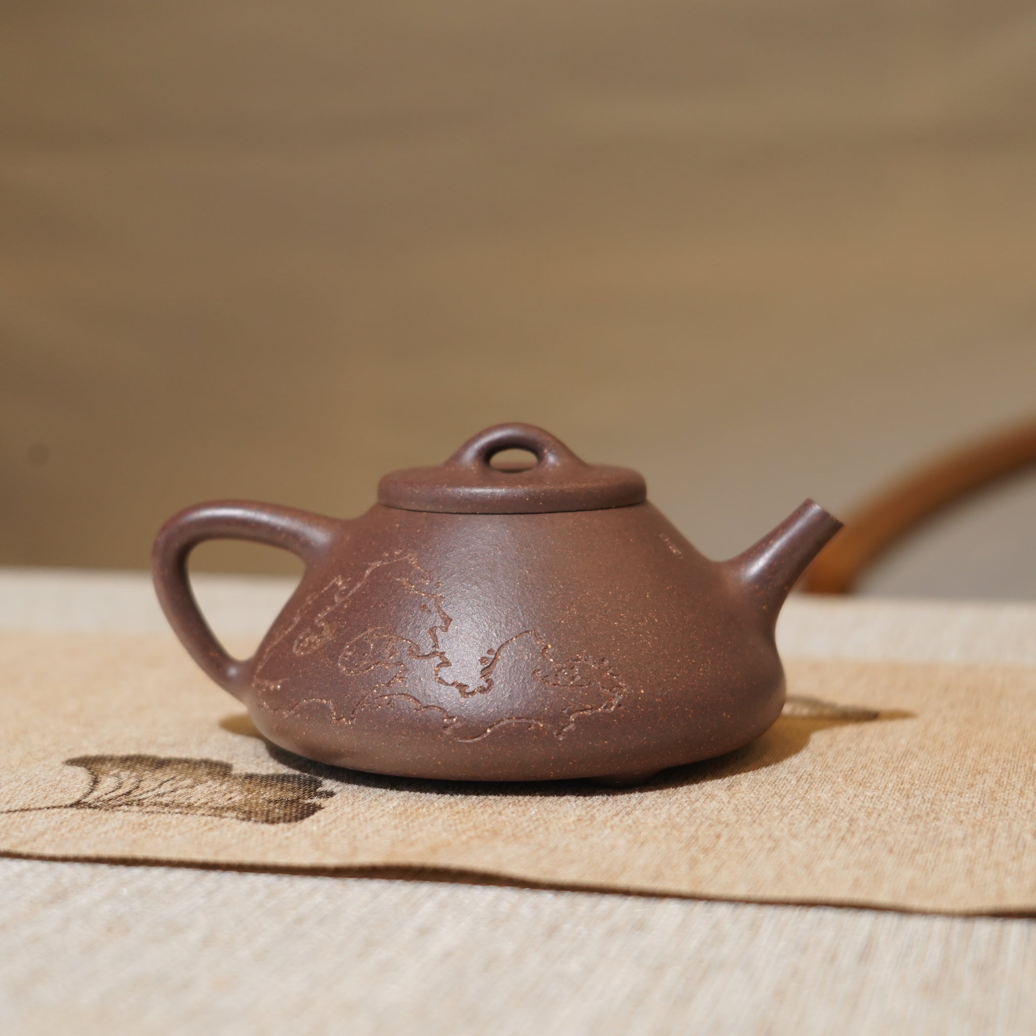 *新品*【子冶】全手工紫泥刻字畫紫砂茶壺