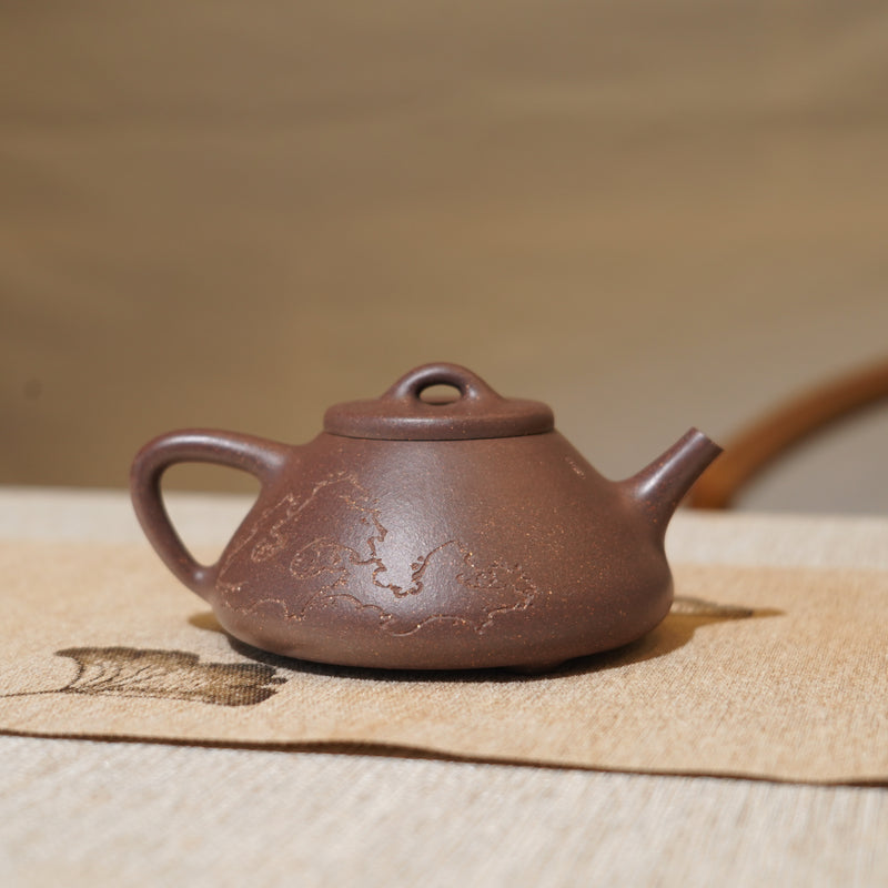 *新品*【子冶】全手工紫泥刻字畫紫砂茶壺