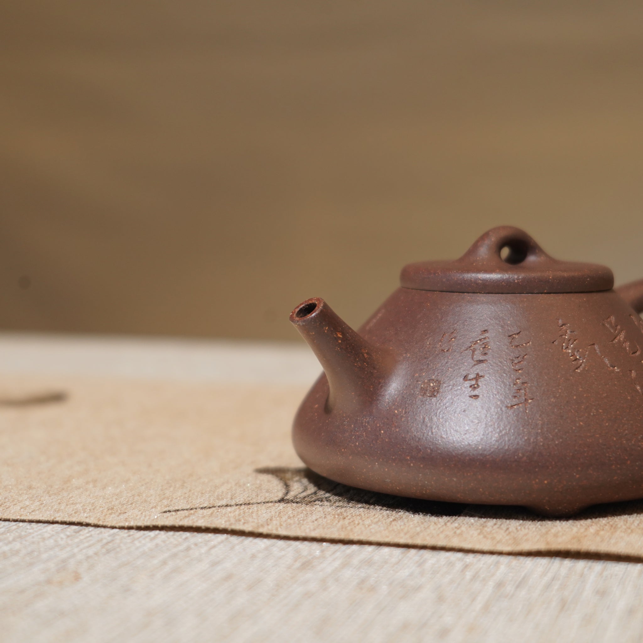 *新品*【子冶】全手工紫泥刻字畫紫砂茶壺