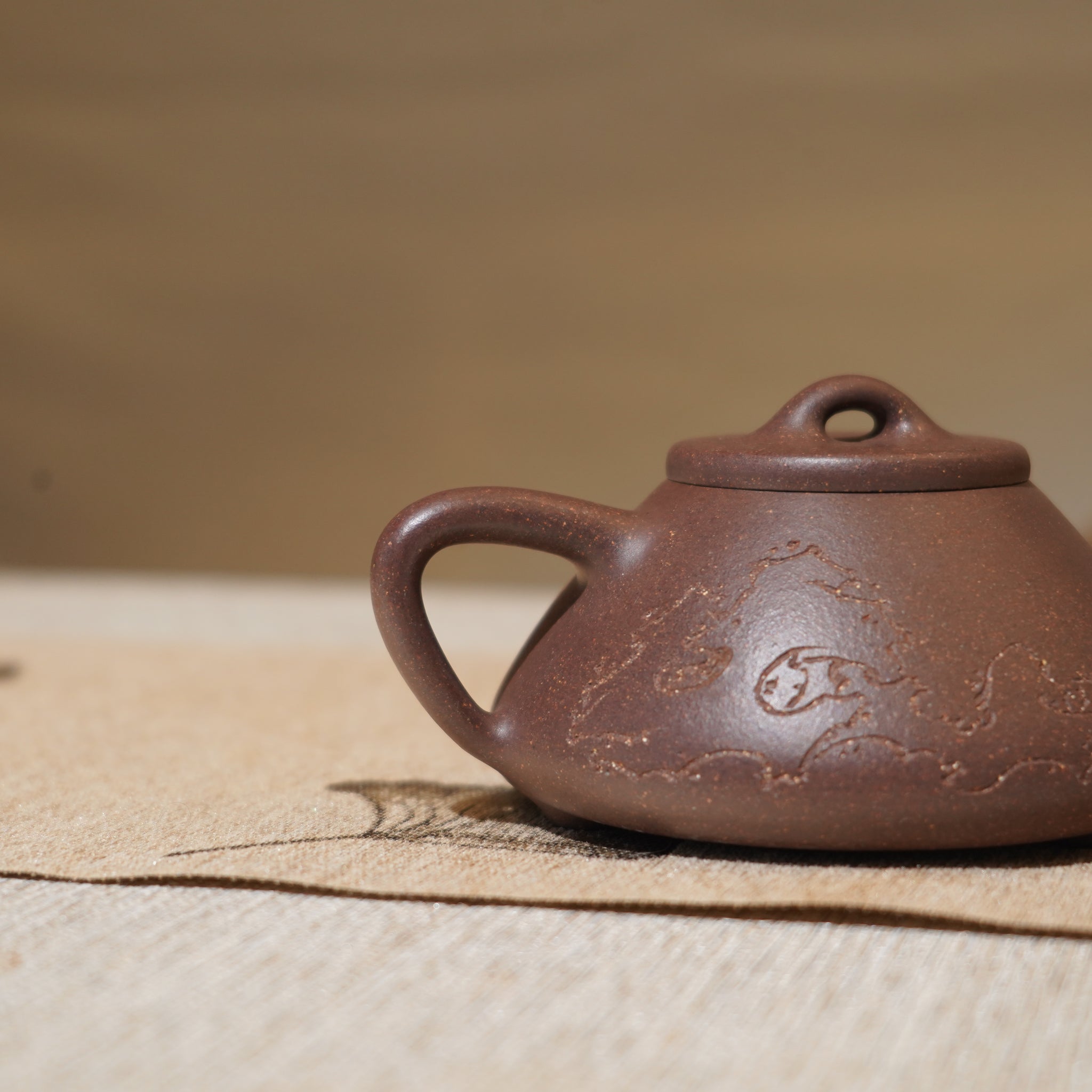 *新品*【子冶】全手工紫泥刻字畫紫砂茶壺