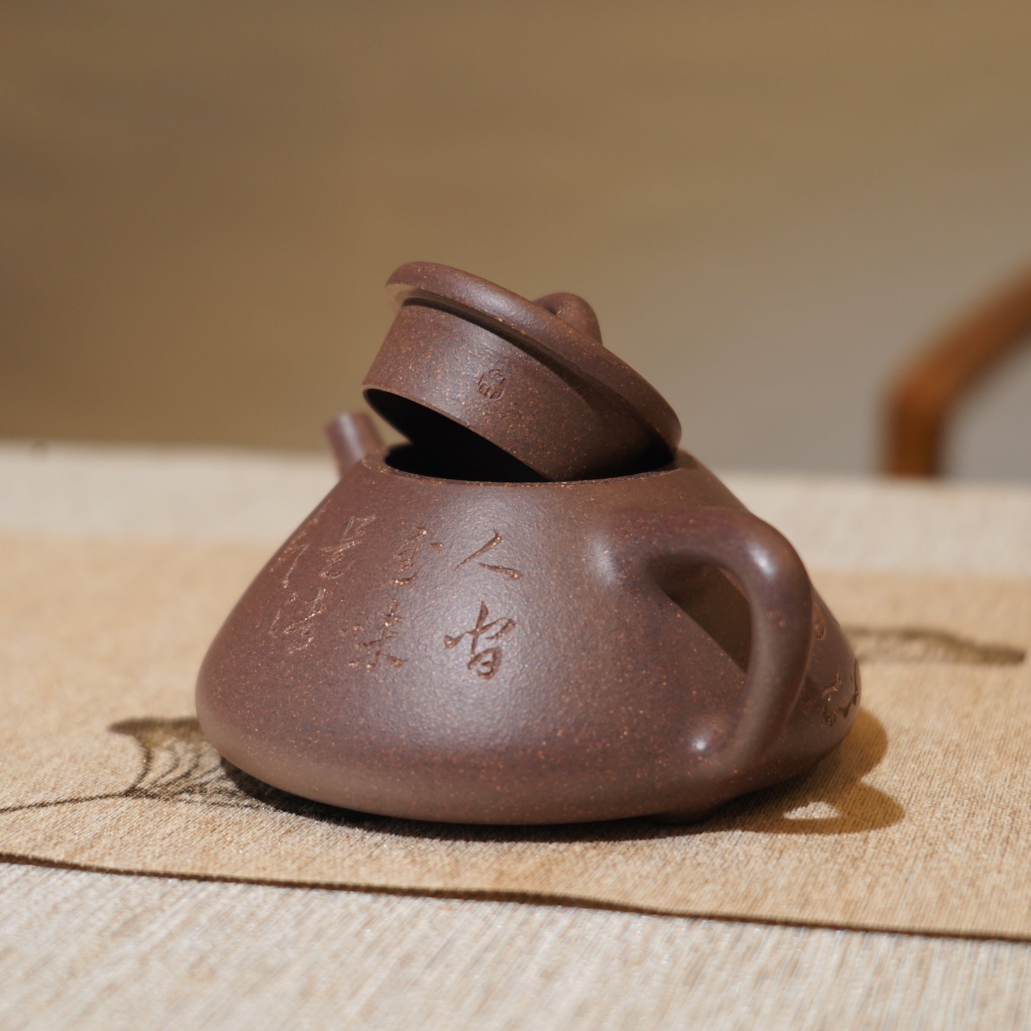 *新品*【子冶】全手工紫泥刻字畫紫砂茶壺