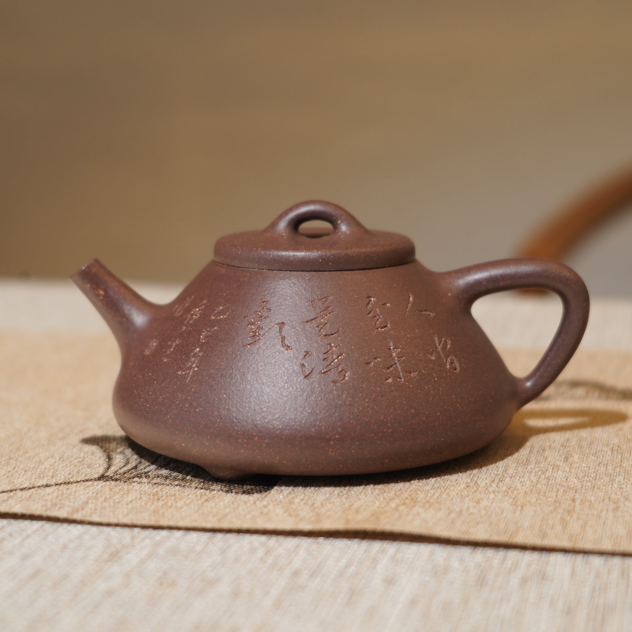 *新品*【子冶】全手工紫泥刻字畫紫砂茶壺