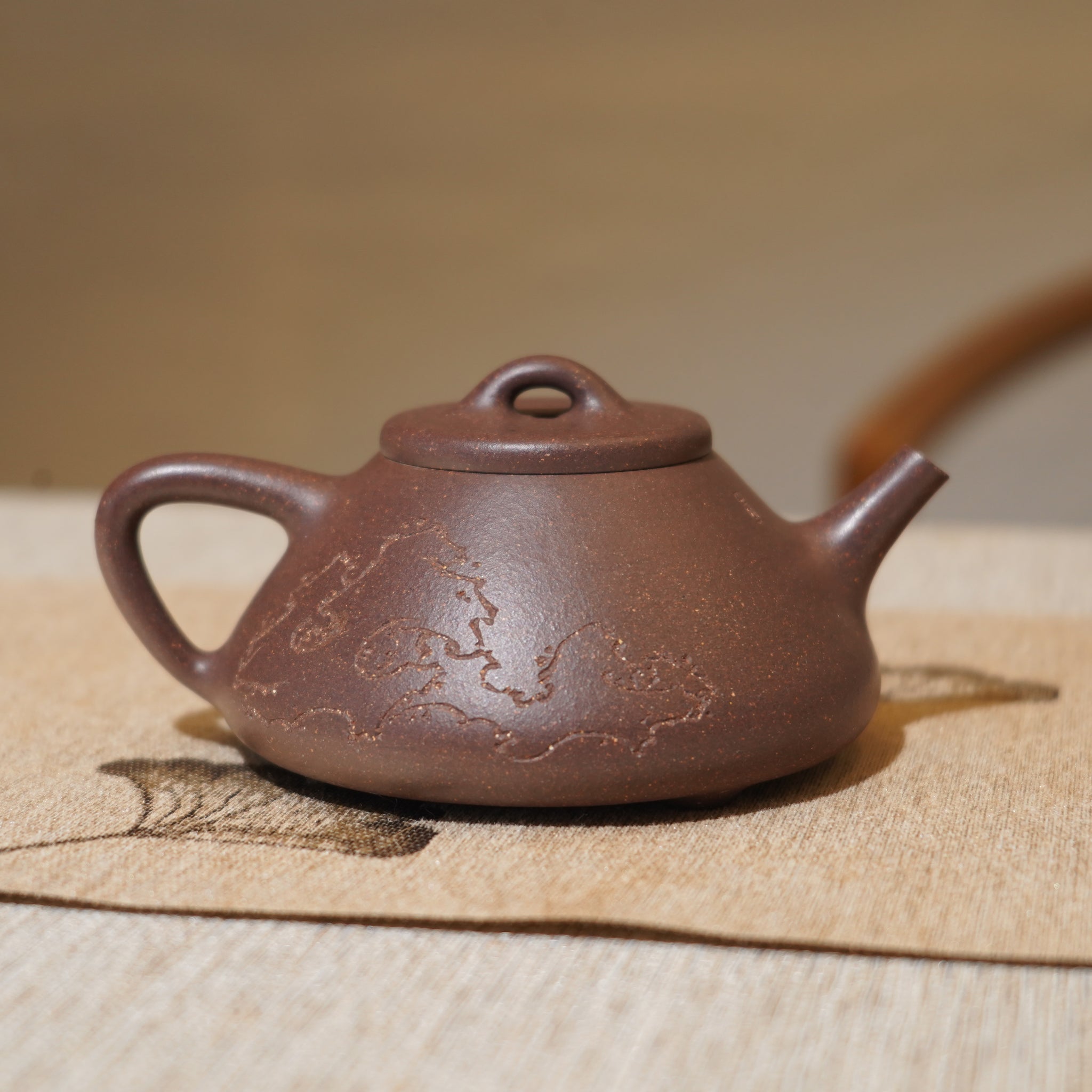 *新品*【子冶】全手工紫泥刻字畫紫砂茶壺