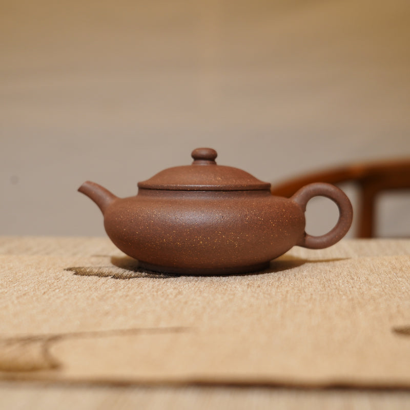 *新品* *葉鴻鈞弟子*【伯俊矮潘】全手工紫泥紫砂茶壺