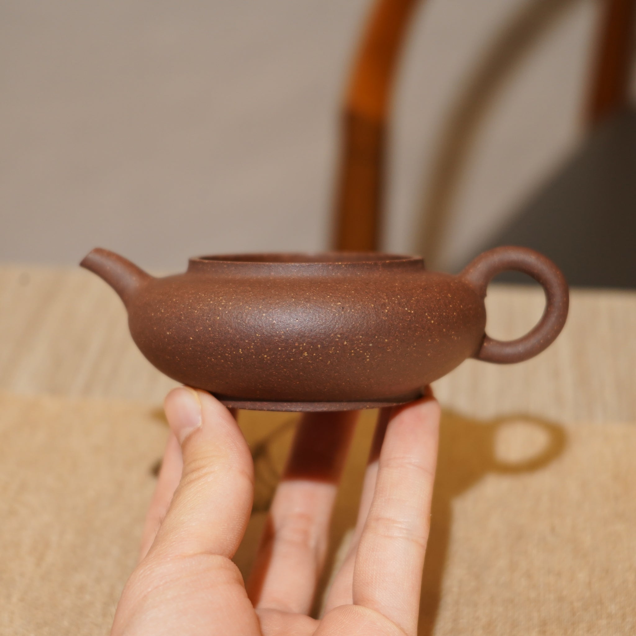 *新品* *葉鴻鈞弟子*【伯俊矮潘】全手工紫泥紫砂茶壺