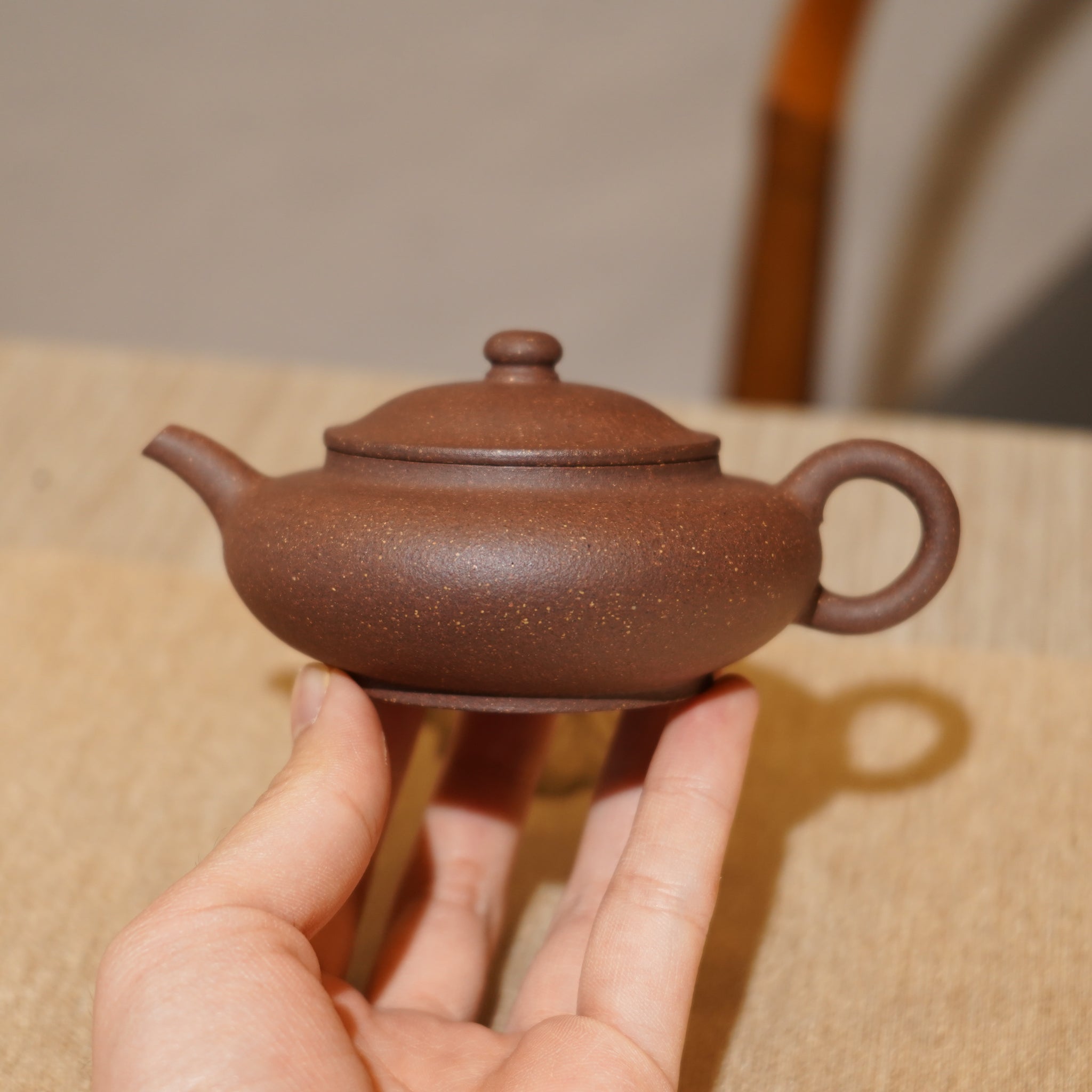*新品* *葉鴻鈞弟子*【伯俊矮潘】全手工紫泥紫砂茶壺