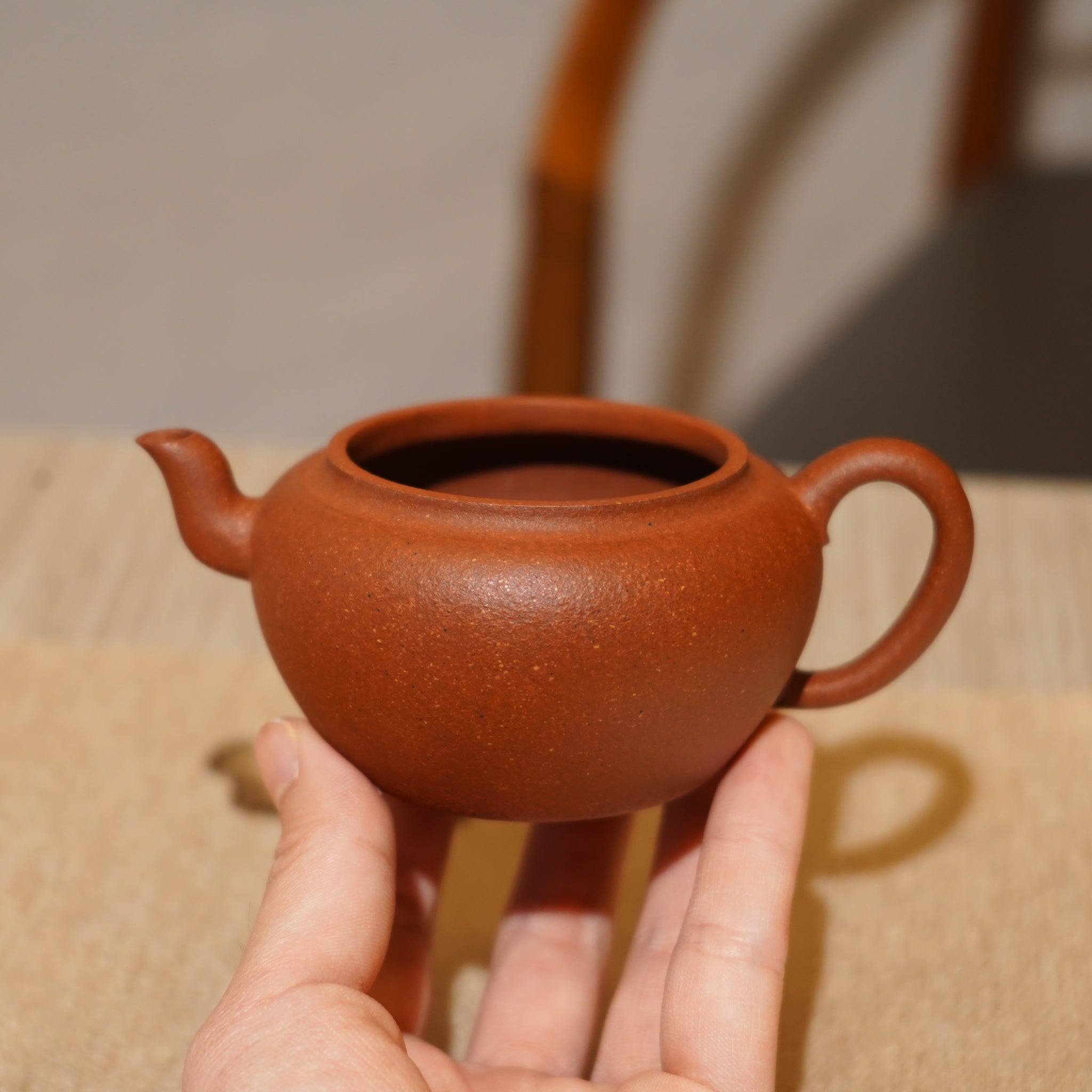 *新品* *葉鴻鈞弟子*【翁形體】全手工朱泥紫砂茶壺