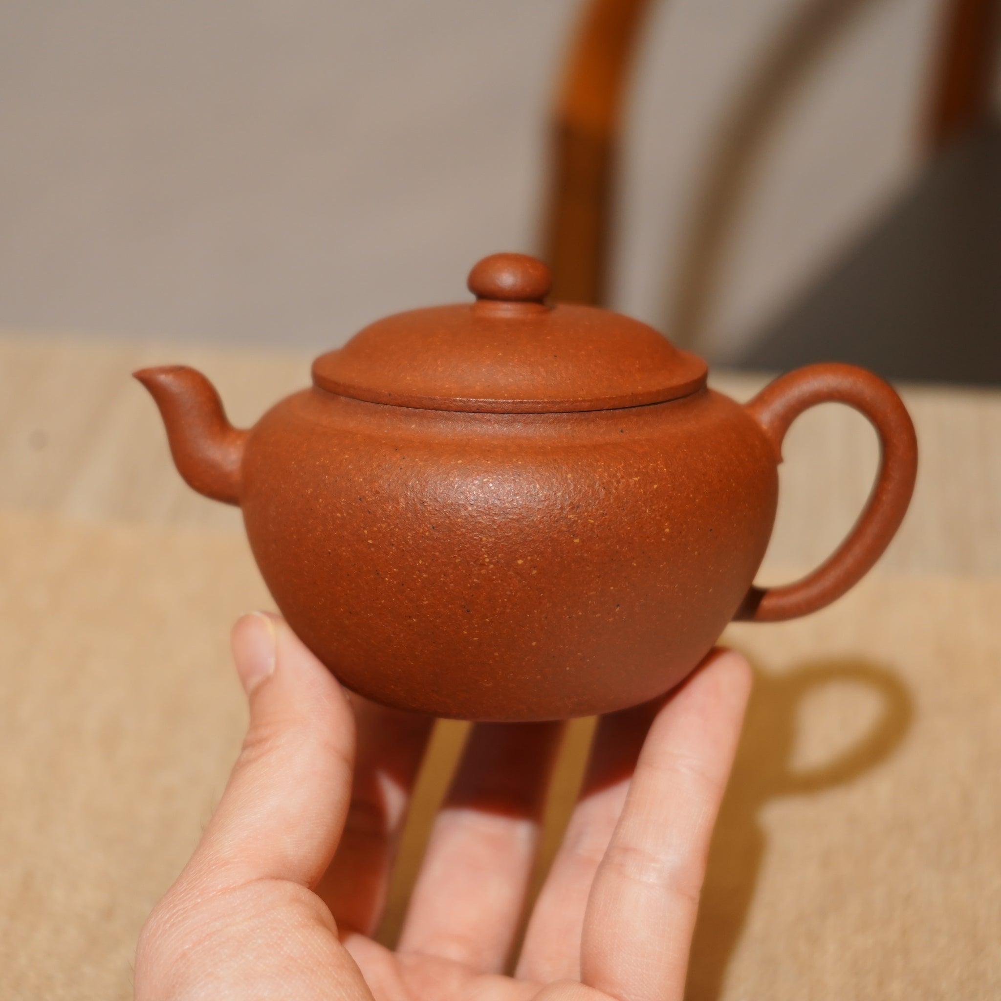 *新品* *葉鴻鈞弟子*【翁形體】全手工朱泥紫砂茶壺