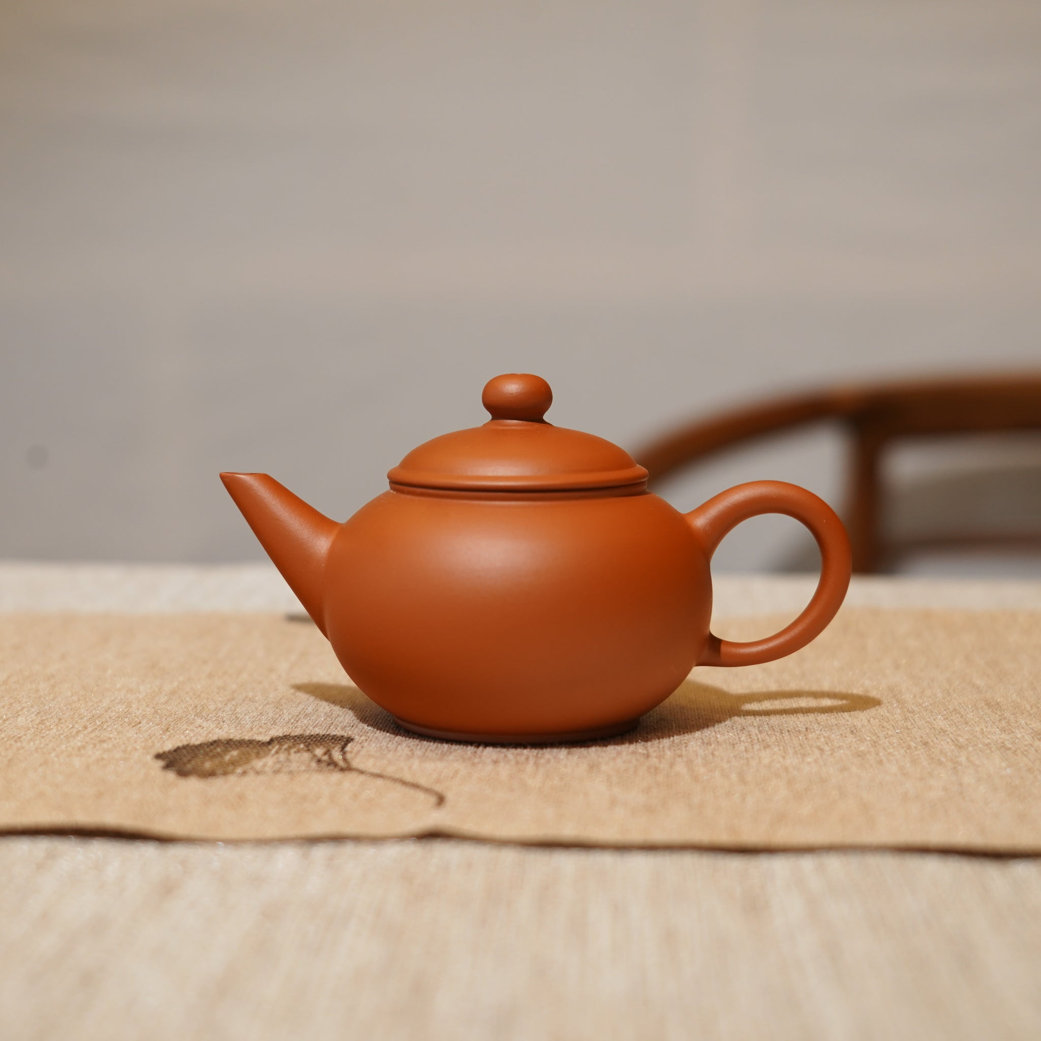 *新品*【水平】全手工潮州朱泥手拉茶壺