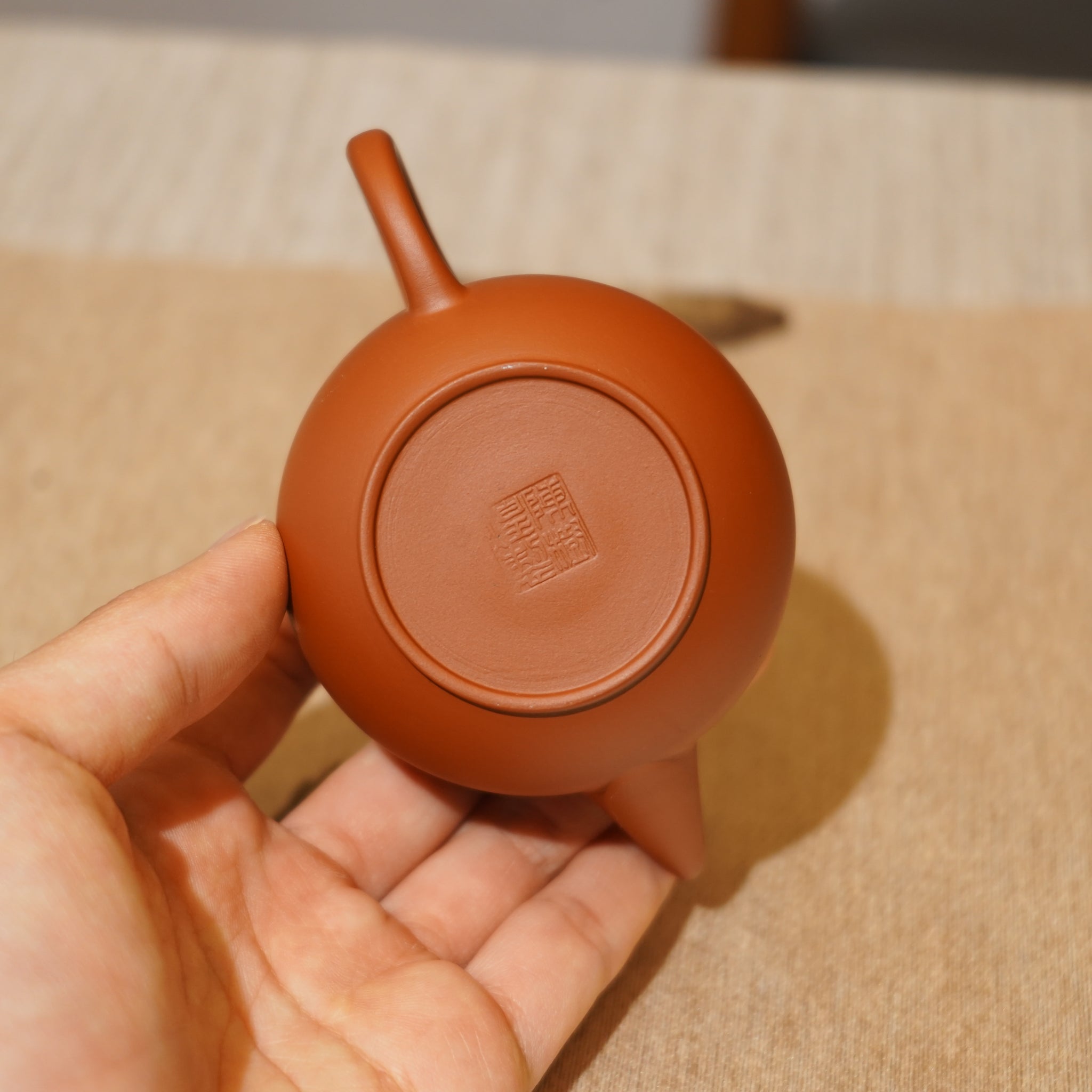 *新品*【水平】全手工潮州朱泥手拉茶壺