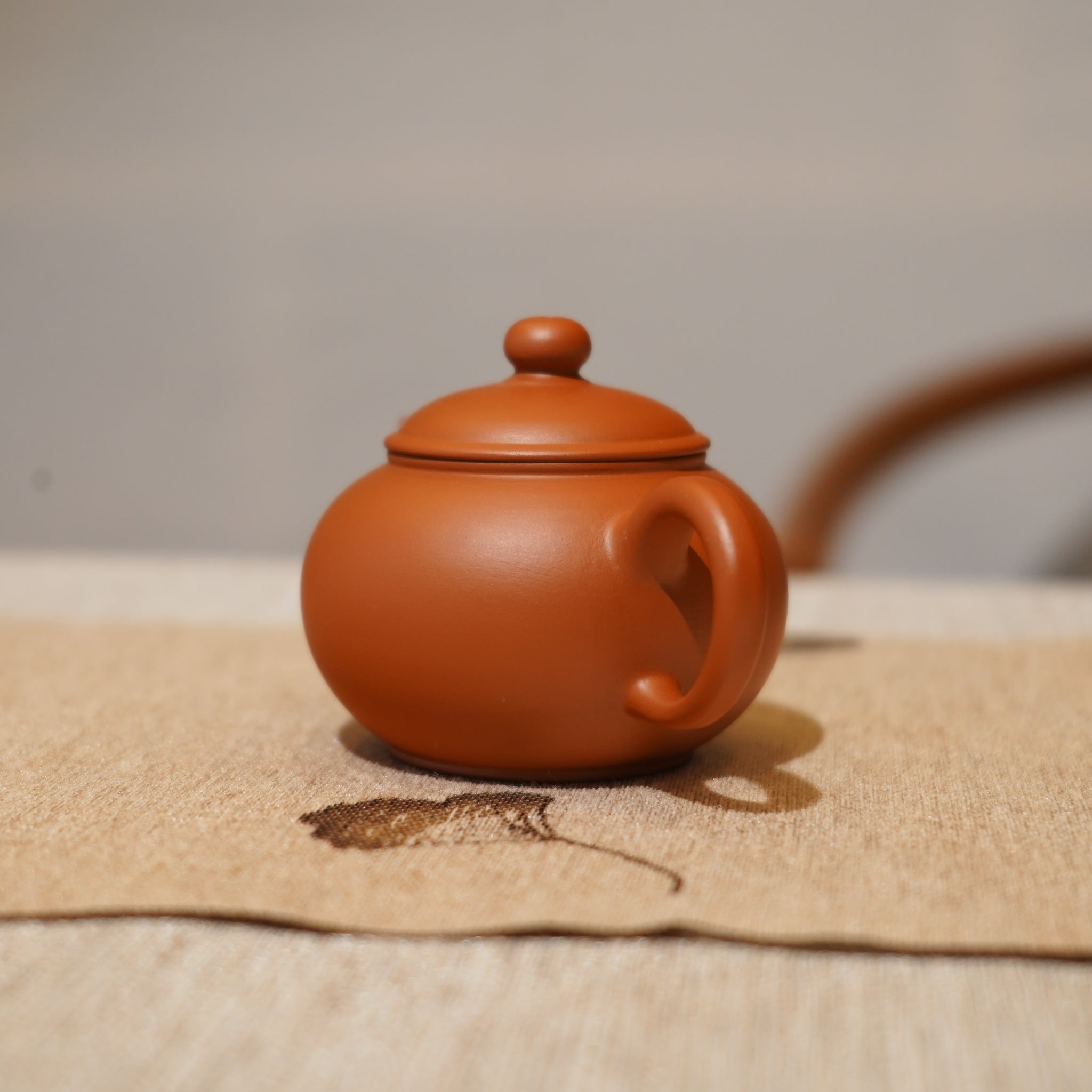 *新品*【水平】全手工潮州朱泥手拉茶壺