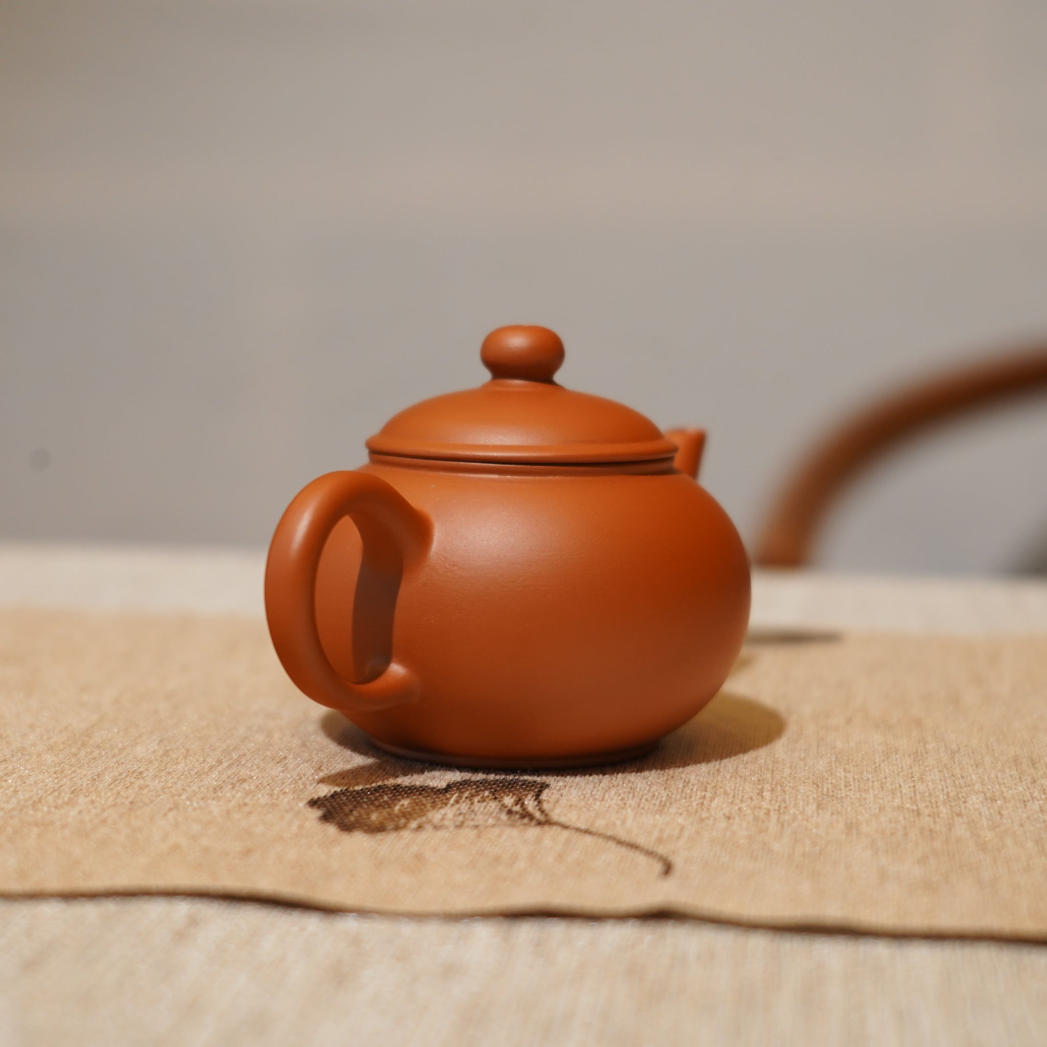 *新品*【水平】全手工潮州朱泥手拉茶壺