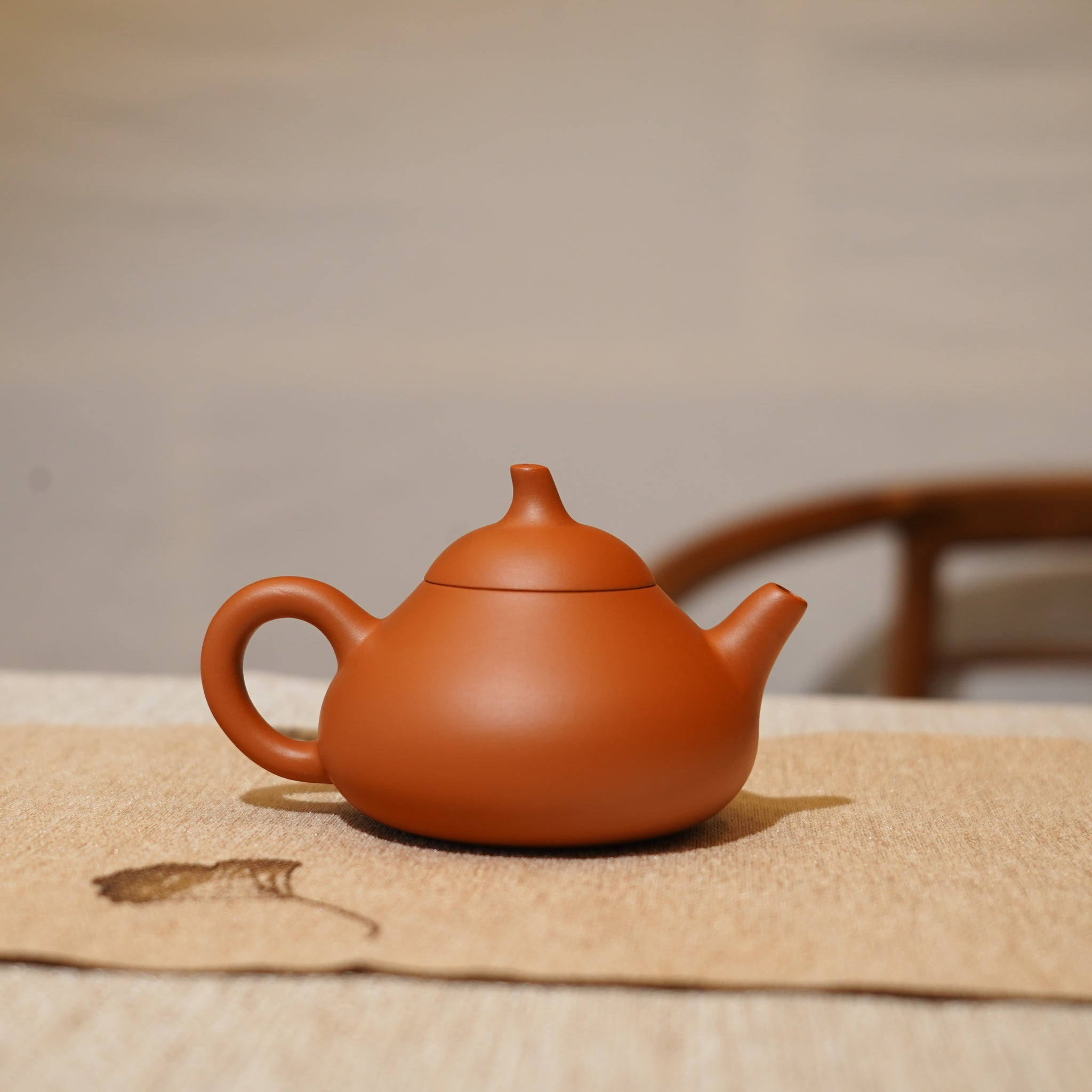 *新品*【茄瓜】全手工潮州朱泥手拉茶壺